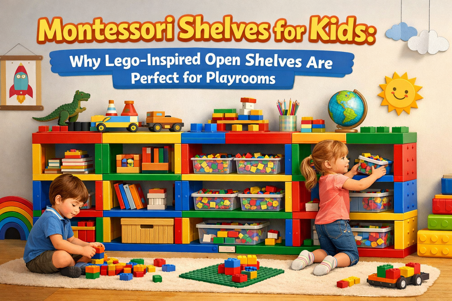 Montessori Shelves for Kids: Why Lego-Inspired Open Shelves Are Perfect for Playrooms
