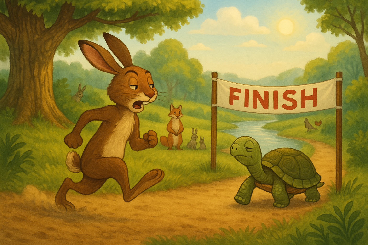 The Hare and the Tortoise: A Moral Story for Children
