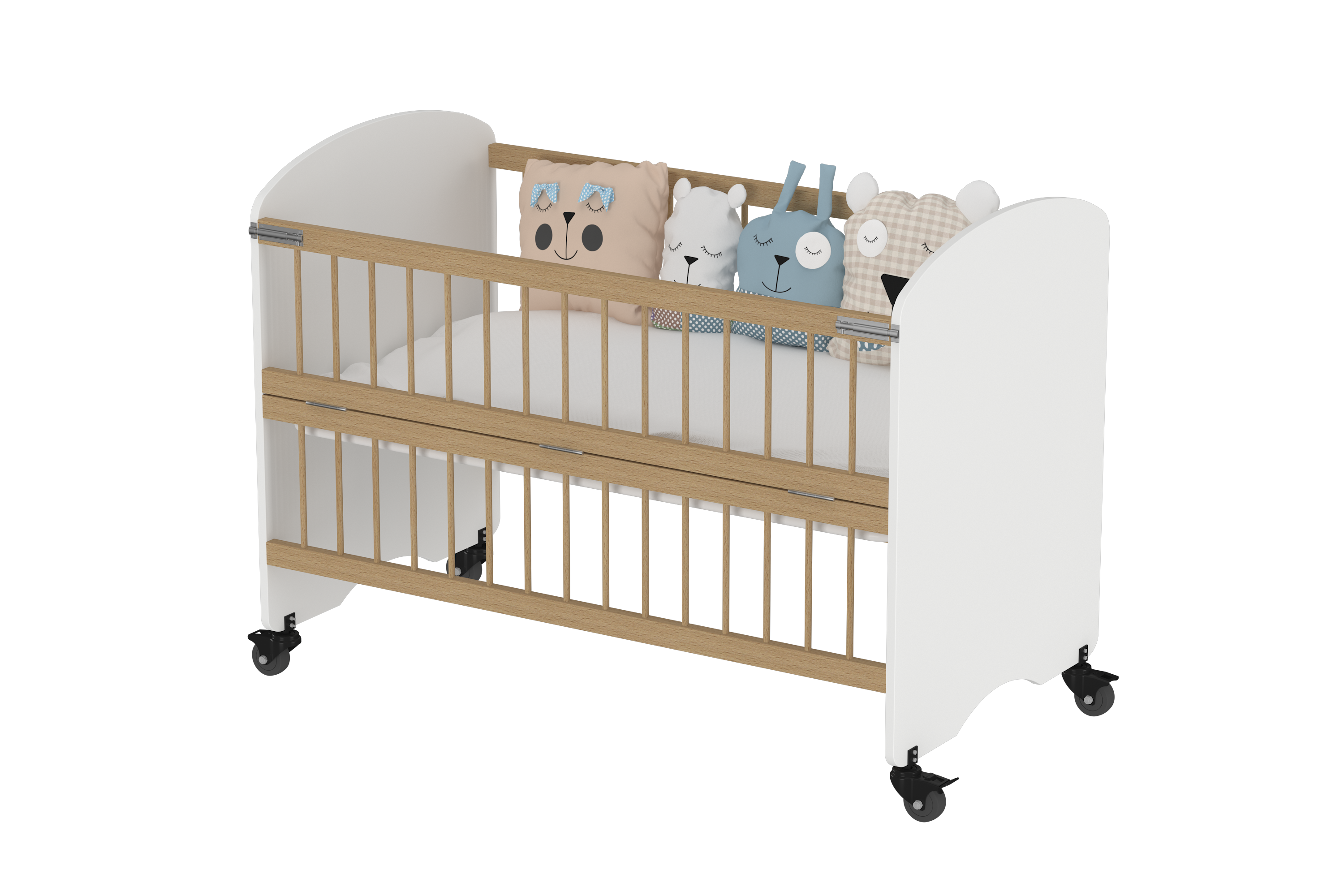 Feather Crib with Folding Sides
