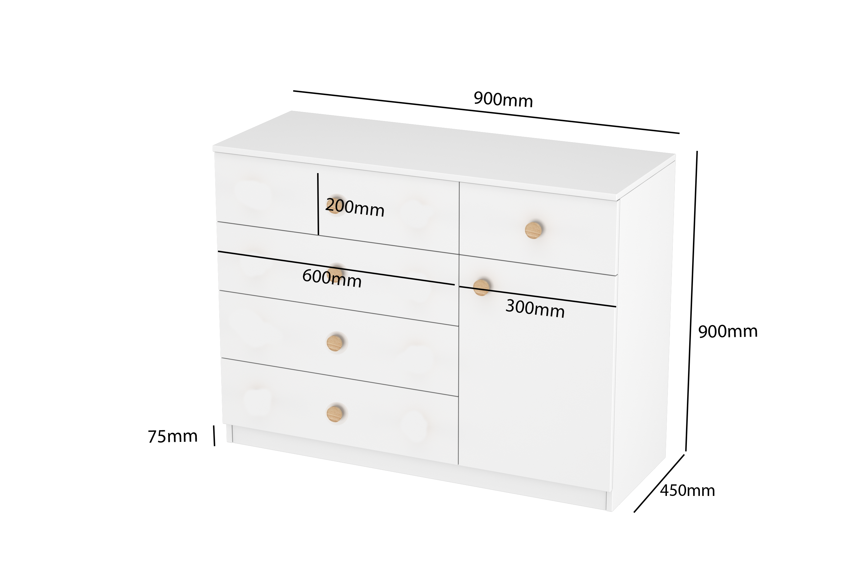 LittleBird Chest of Drawer S10 in White
