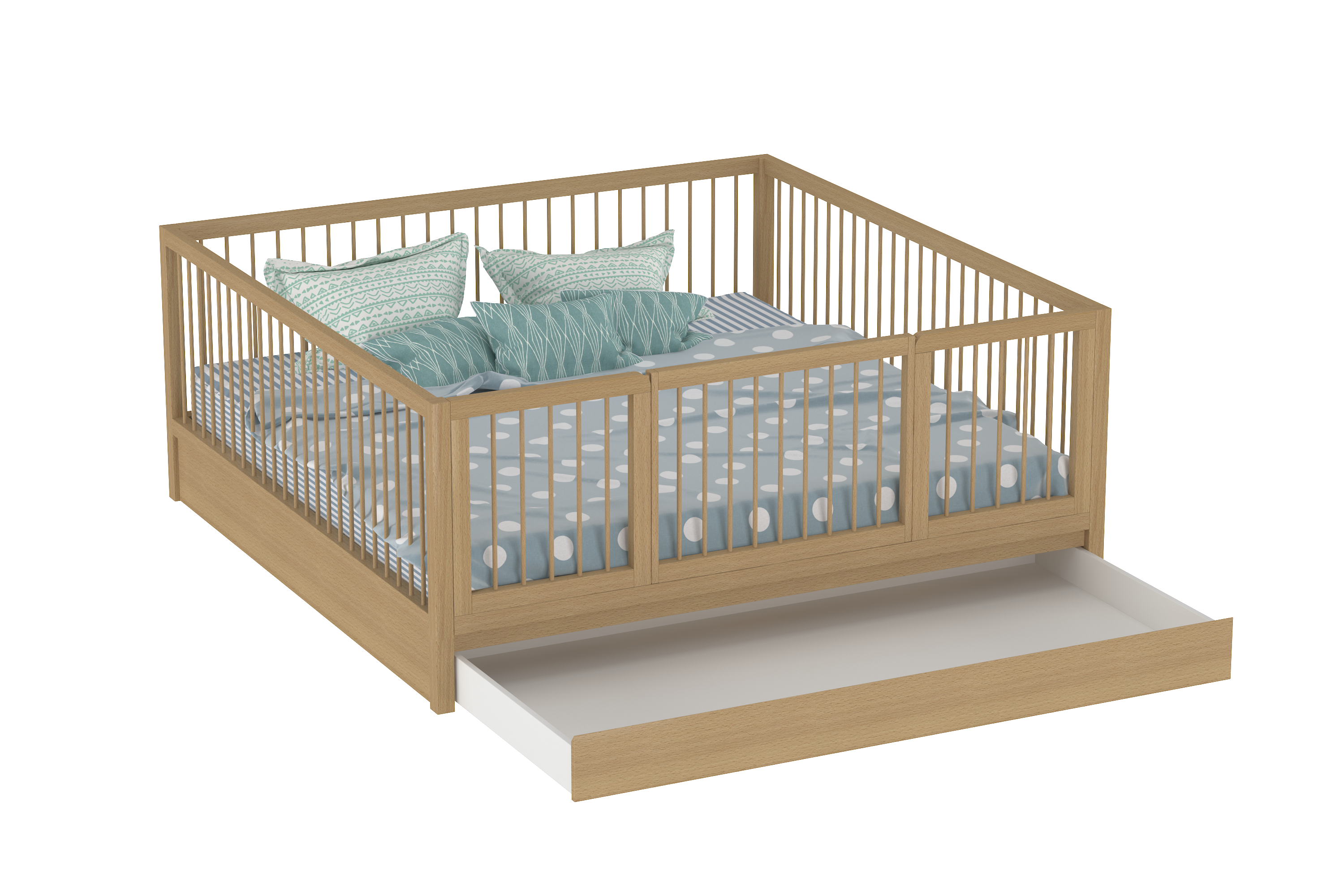 Montessori Toddler Floor Bed S2 with Storage