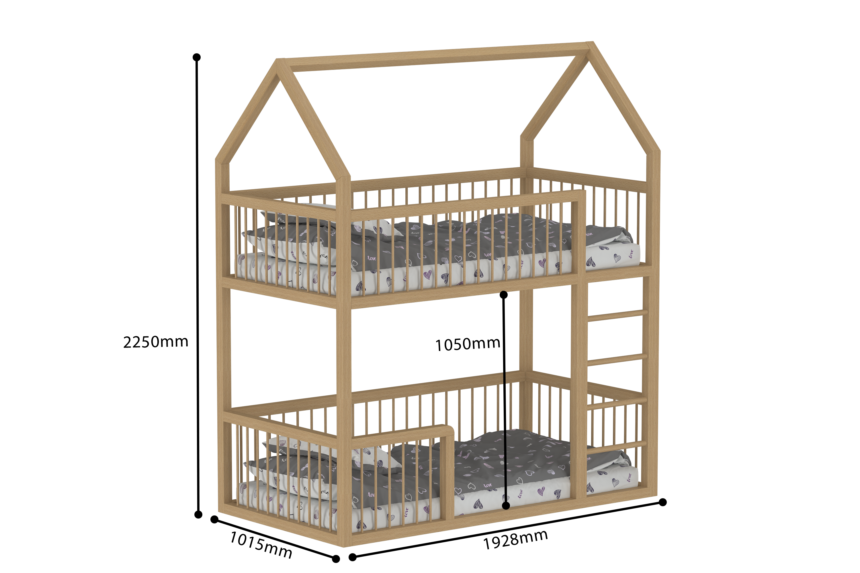 Montessori Styled Hut Bunk Beds