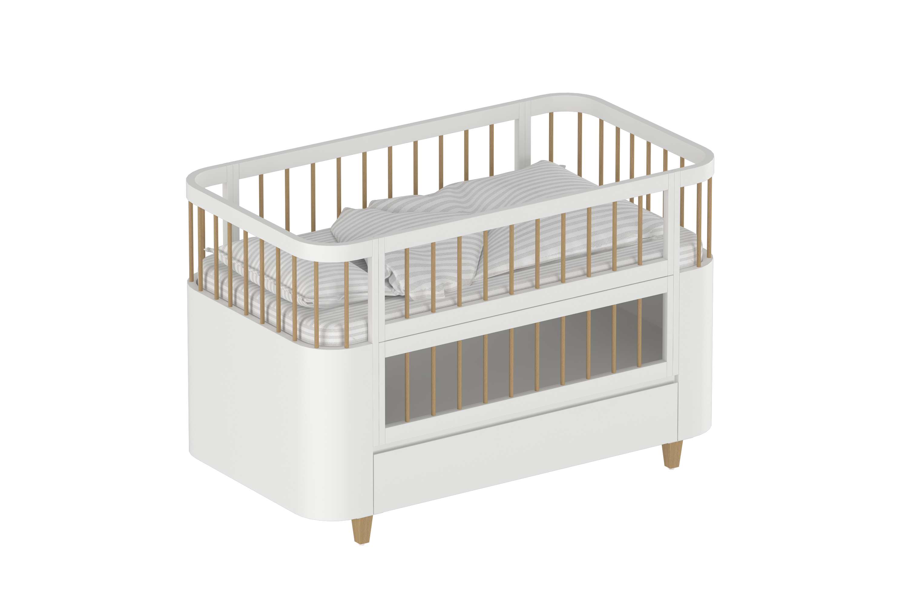5 In 1 Oasis Co-Sleeping Crib With Storage