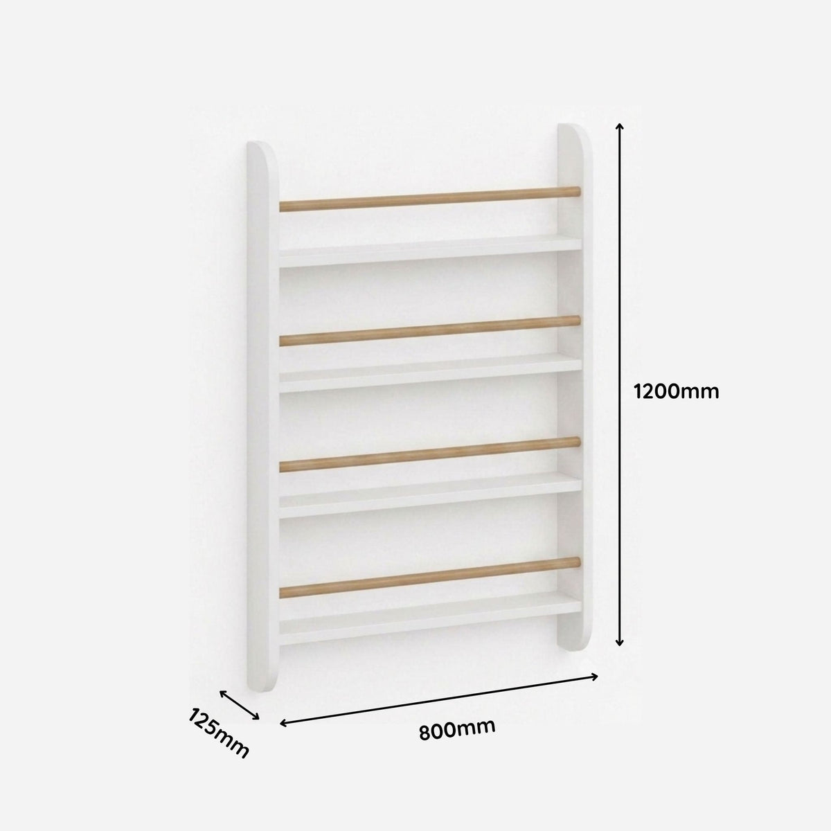 Ledge Bookshelf in White