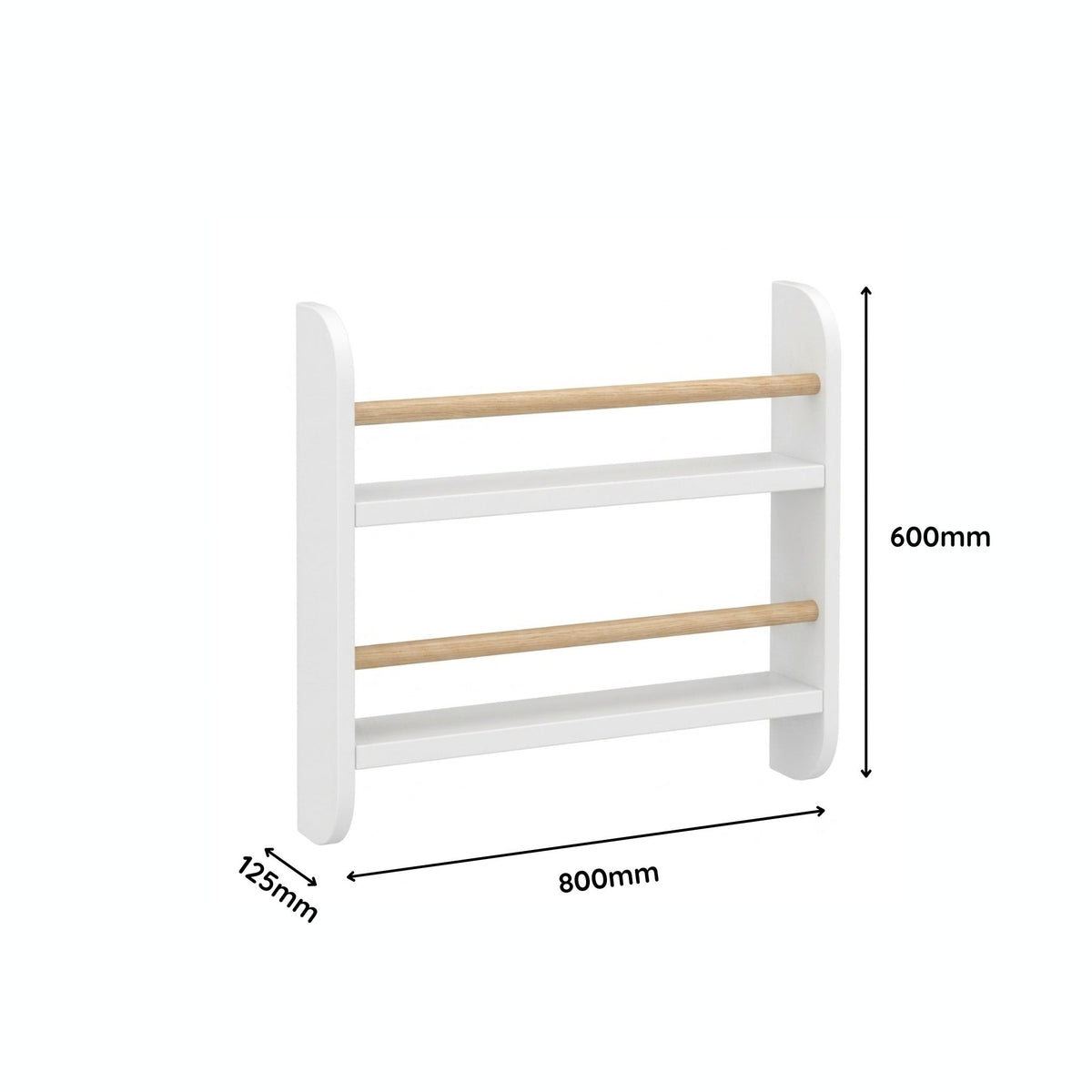 Ledge Mini Wall Shelf in White