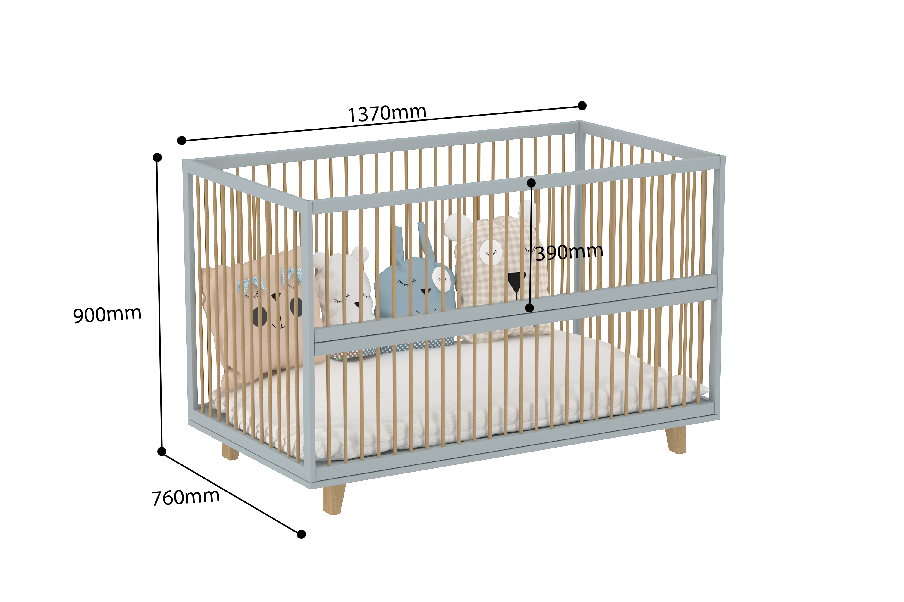 5 in 1 Amour Co Sleeping Crib