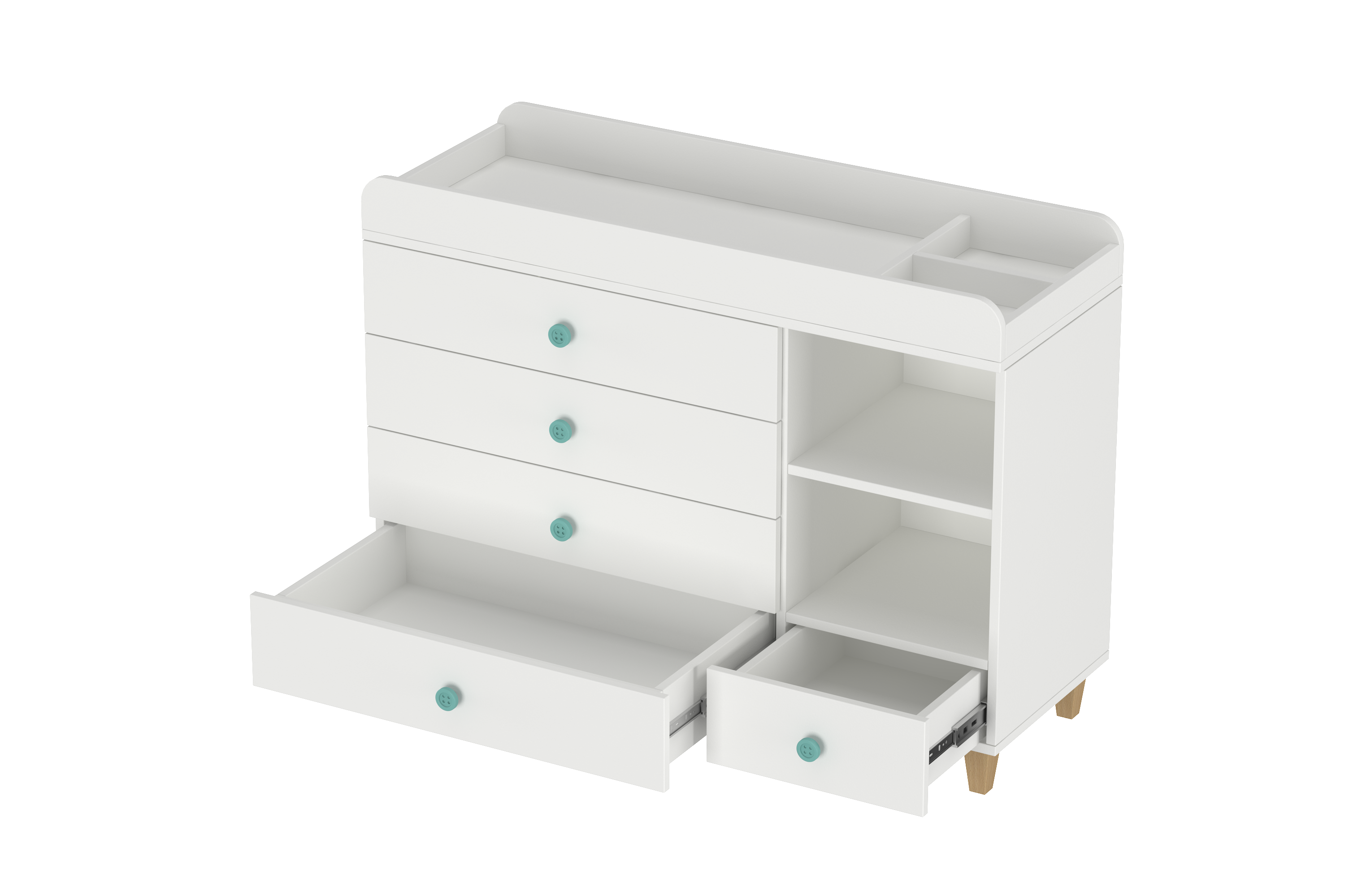 LittleBird Changing Station X3 in White