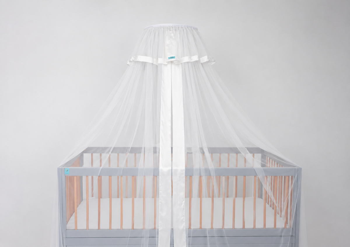 Crib Canopy with Bow Accent