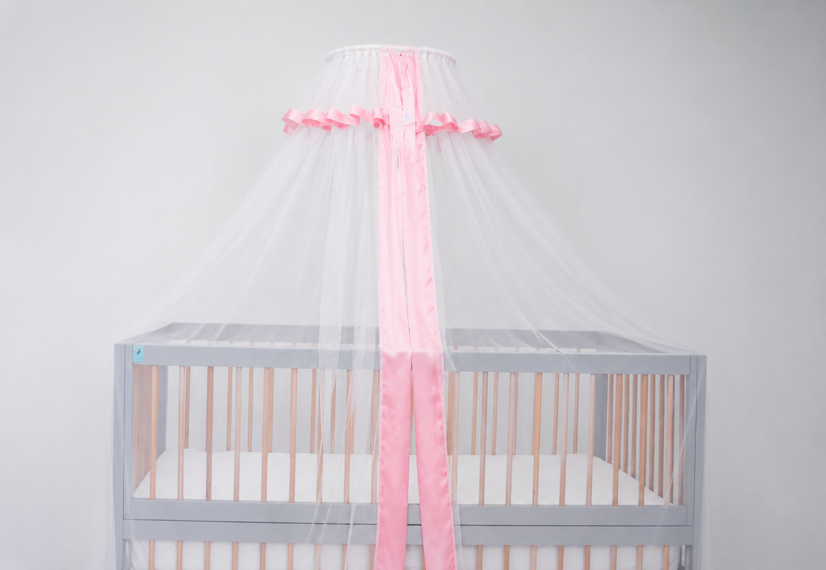 Crib Canopy with Bow Accent