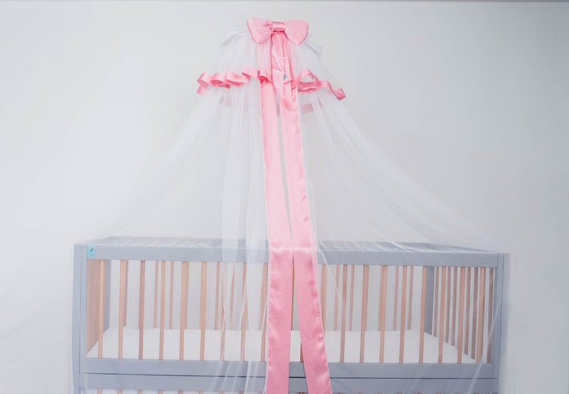 Crib Canopy with Bow Accent