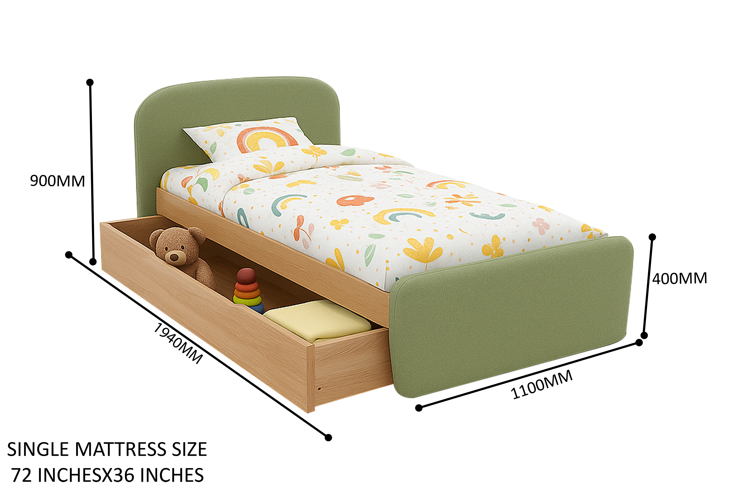 Pebble Storage Bed