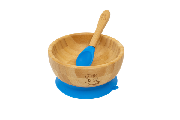 Limited Edition George Pig Bamboo Bowl + Spoon