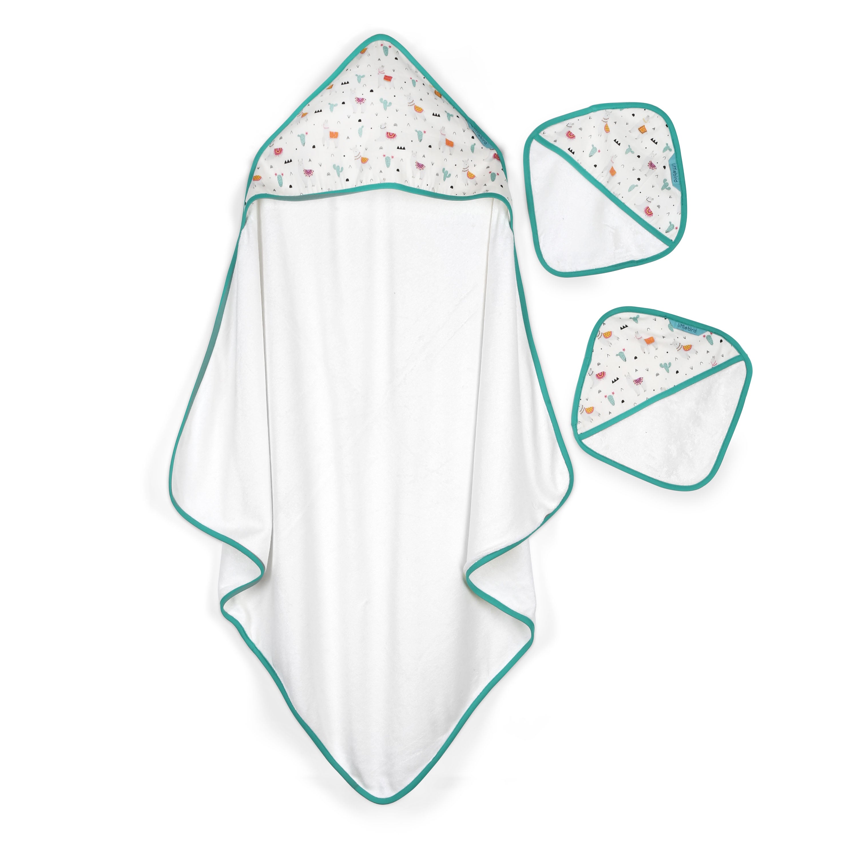 Llama Land- Hooded Bamboo Towel Set