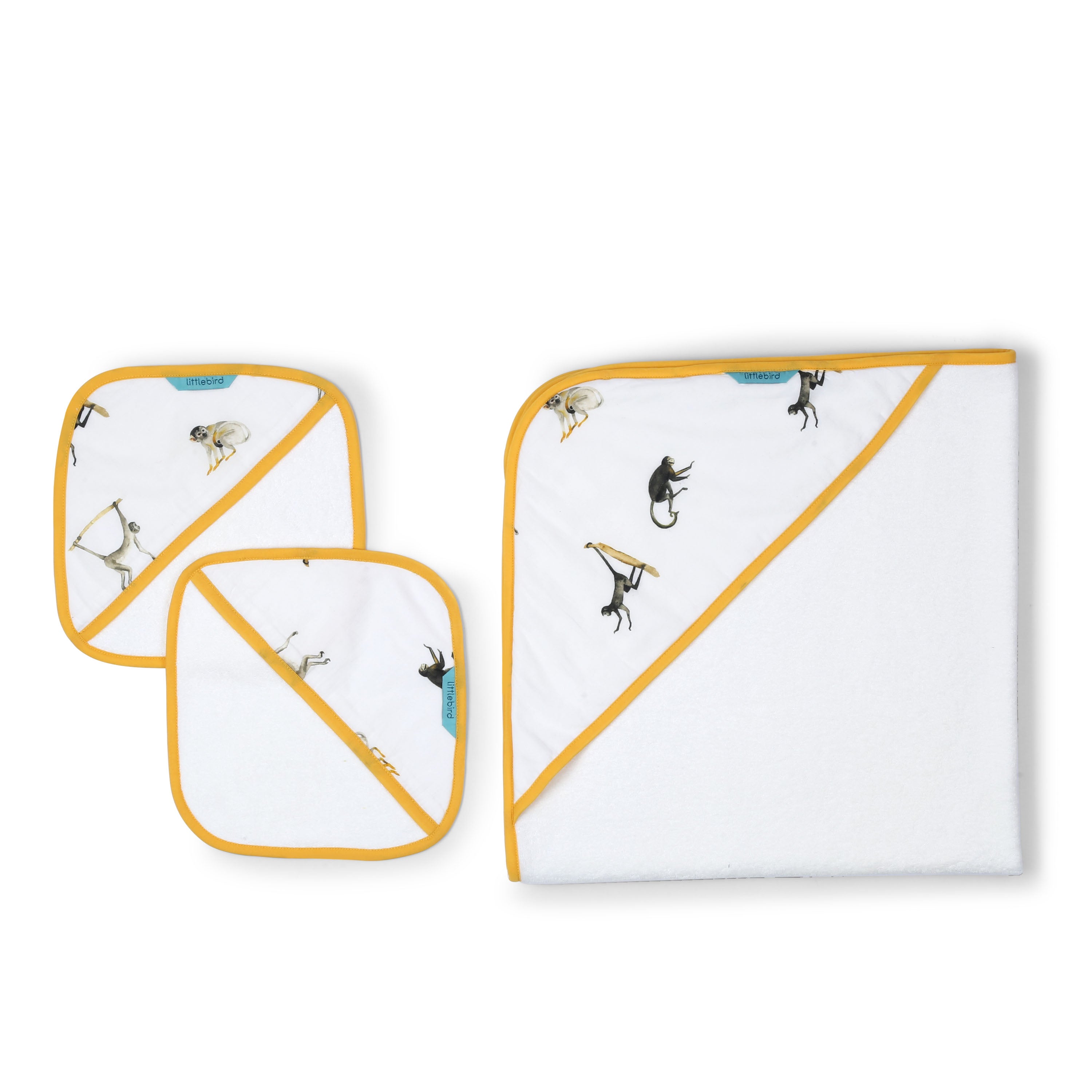 Monkey Play- Hoodel Bamboo Towel Set