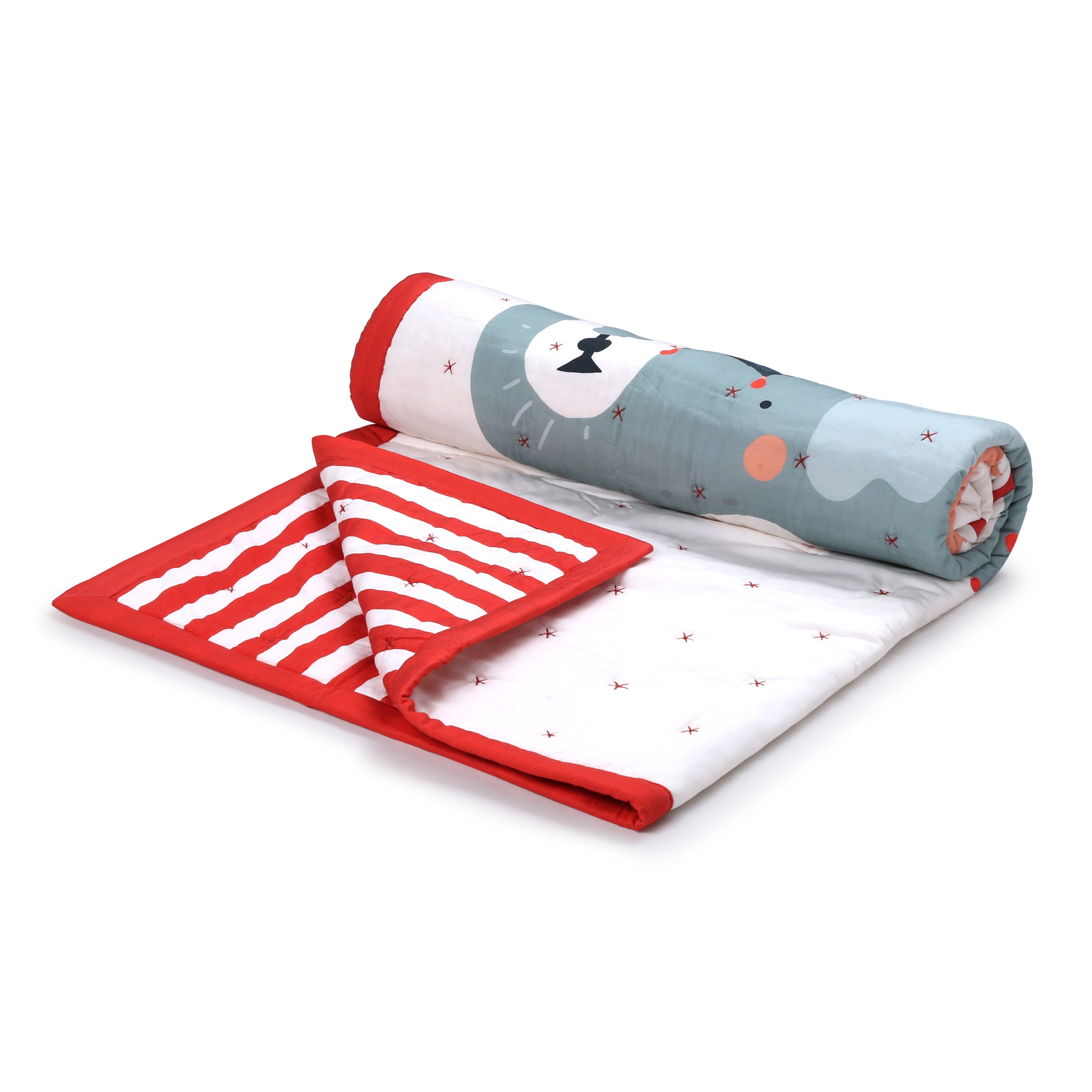 Elephant Life- Reversible All Weather Quilt in Organic Cotton