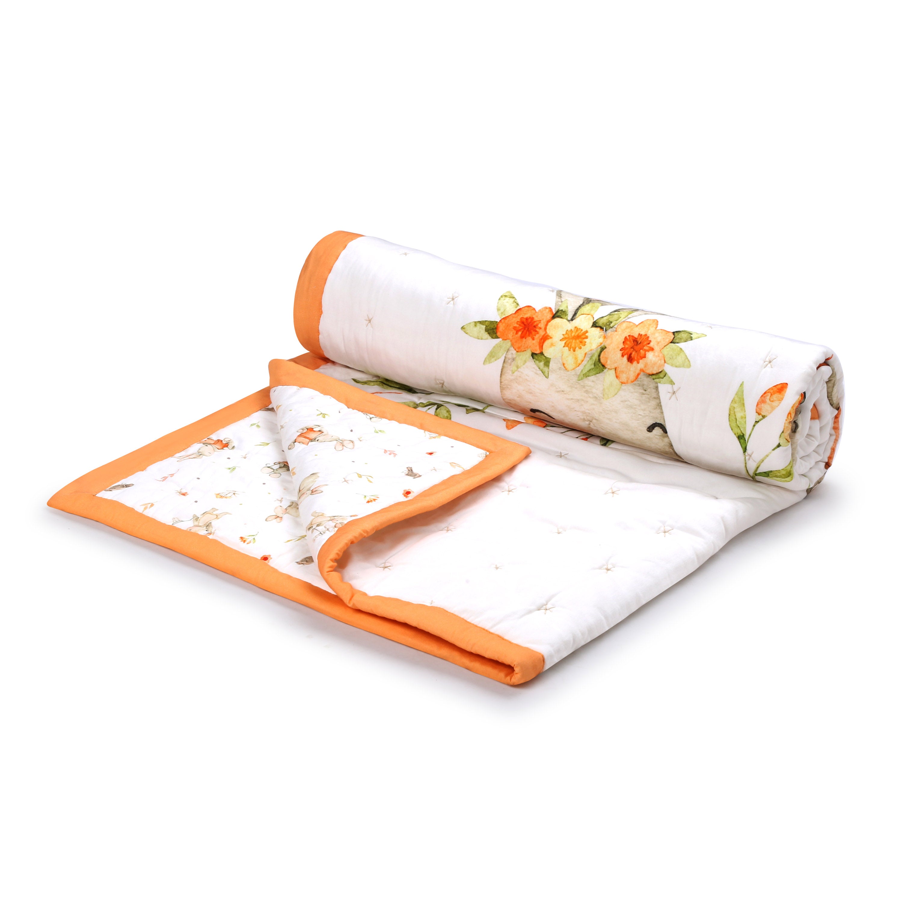 Bunny Life- Reversible All Weather Quilt in Organic Cotton