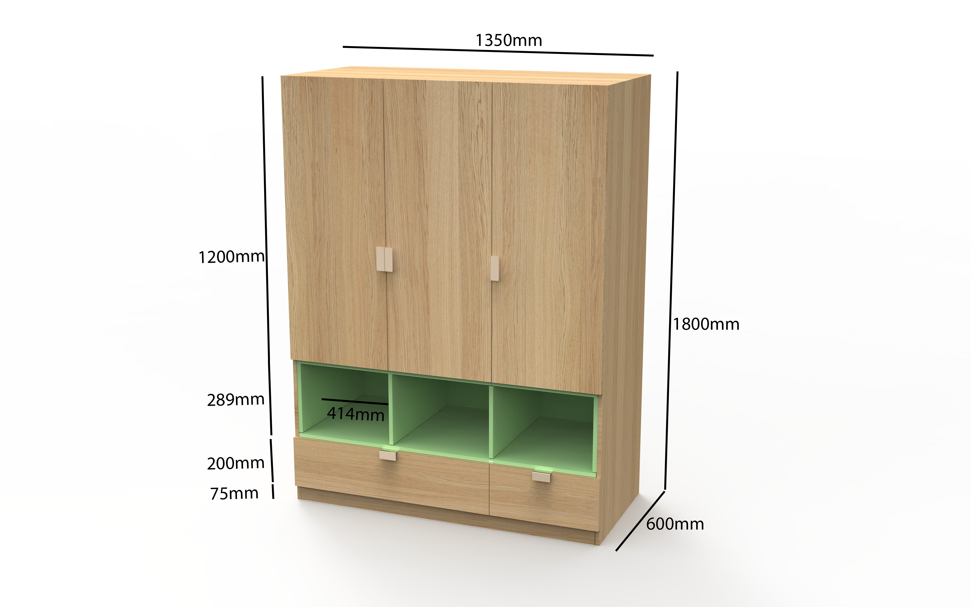 Oakmore 3 Door Wardrobes
