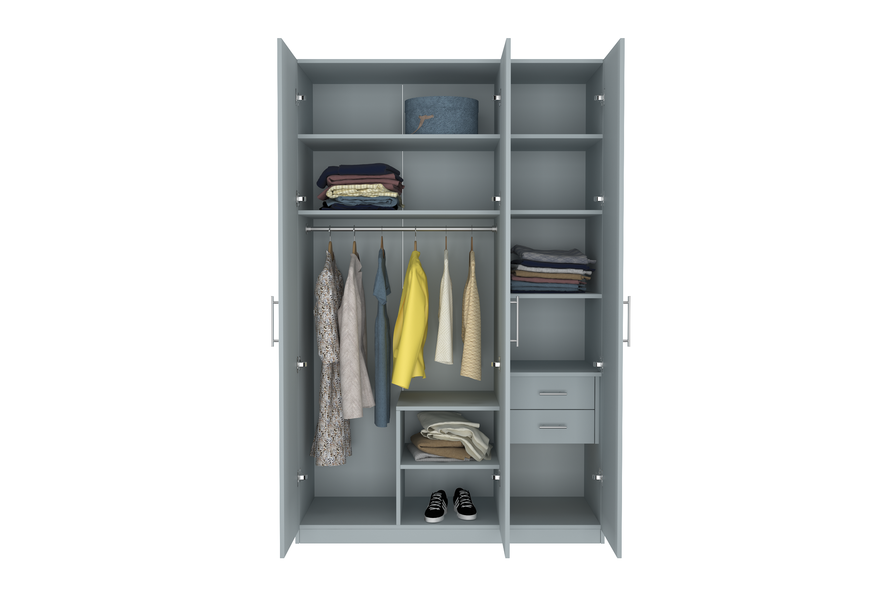 Elegant Three Door Wardrobe D6