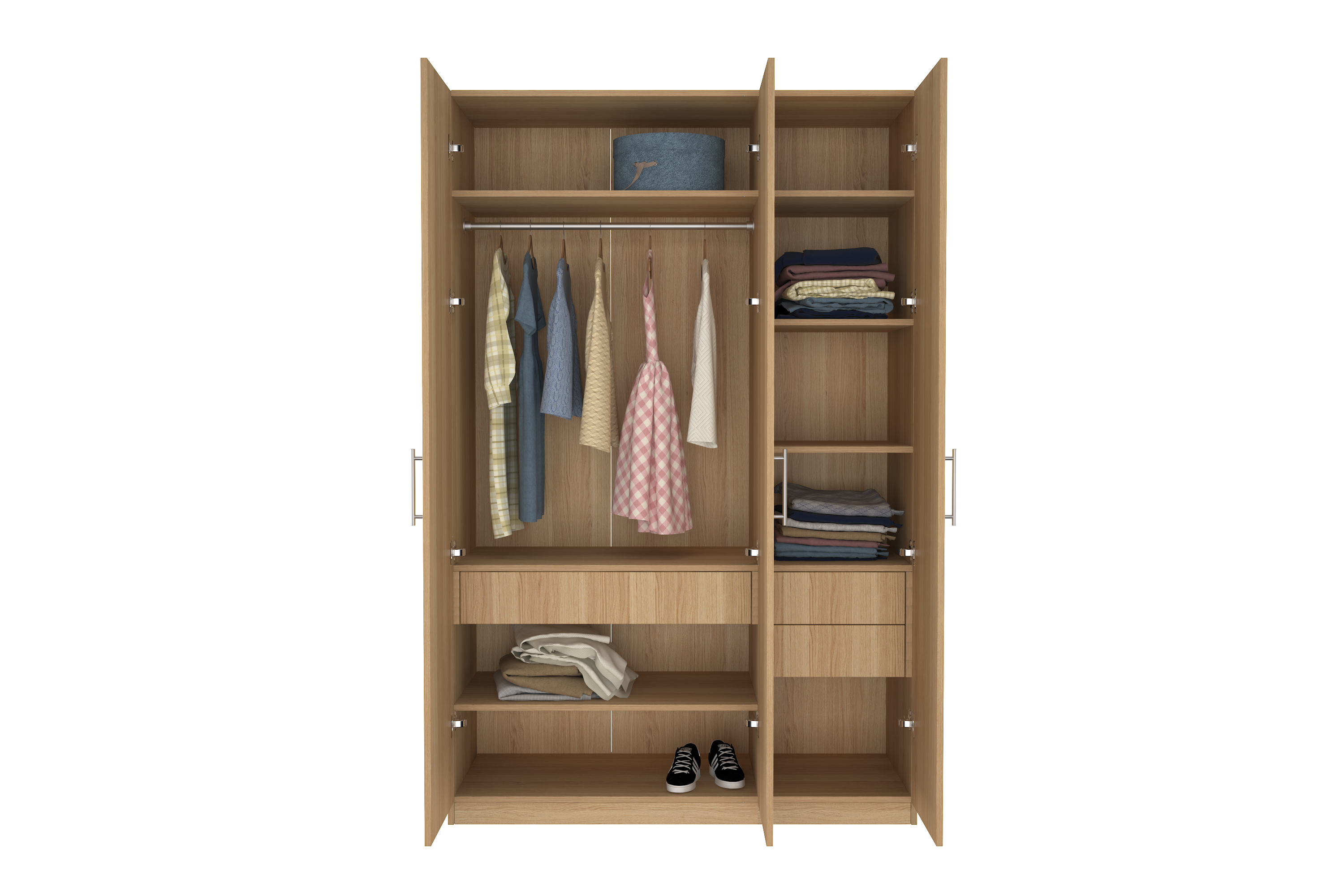 Elegant Three Door Wardrobe D2