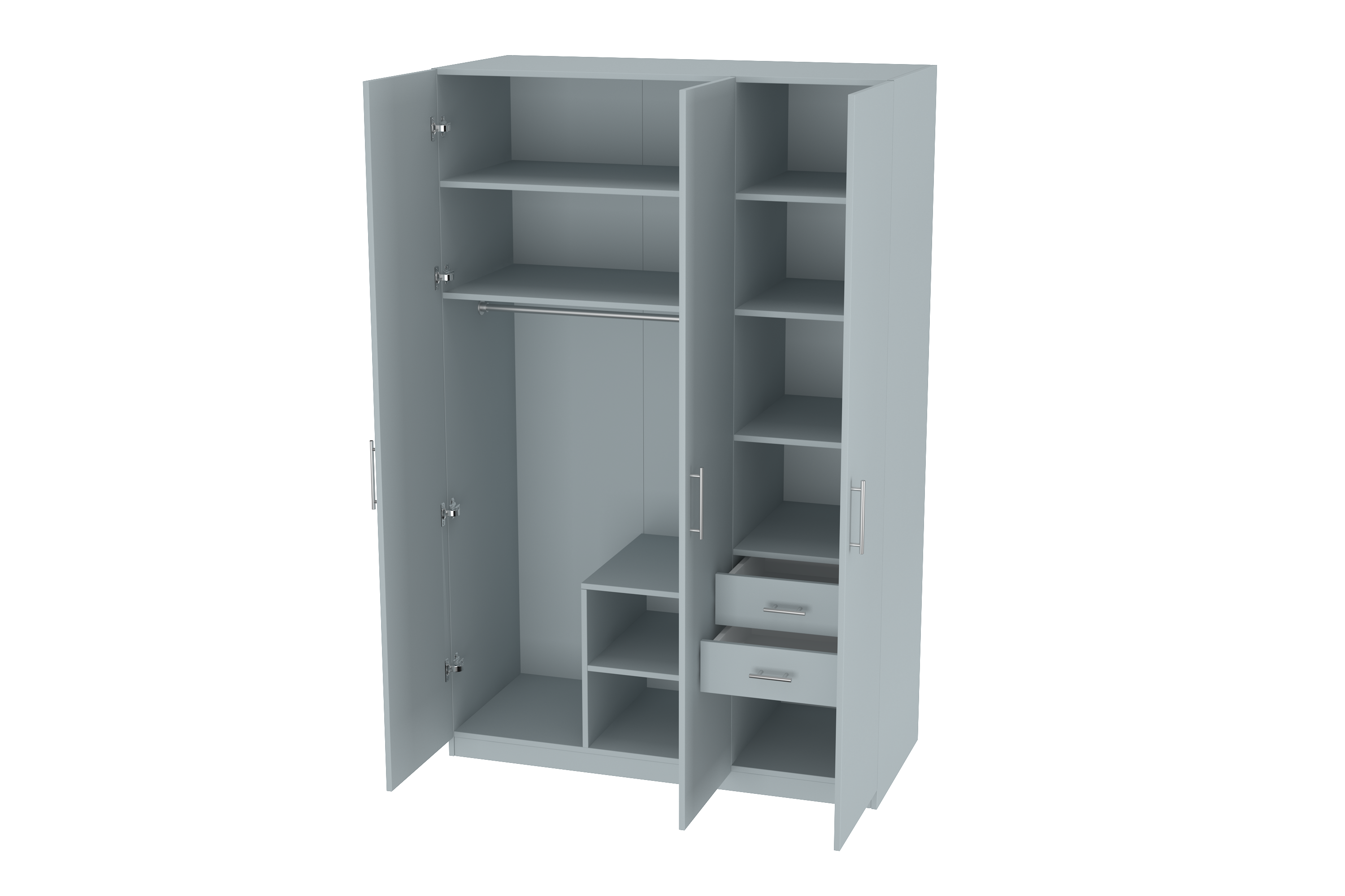 Elegant Three Door Wardrobe D6