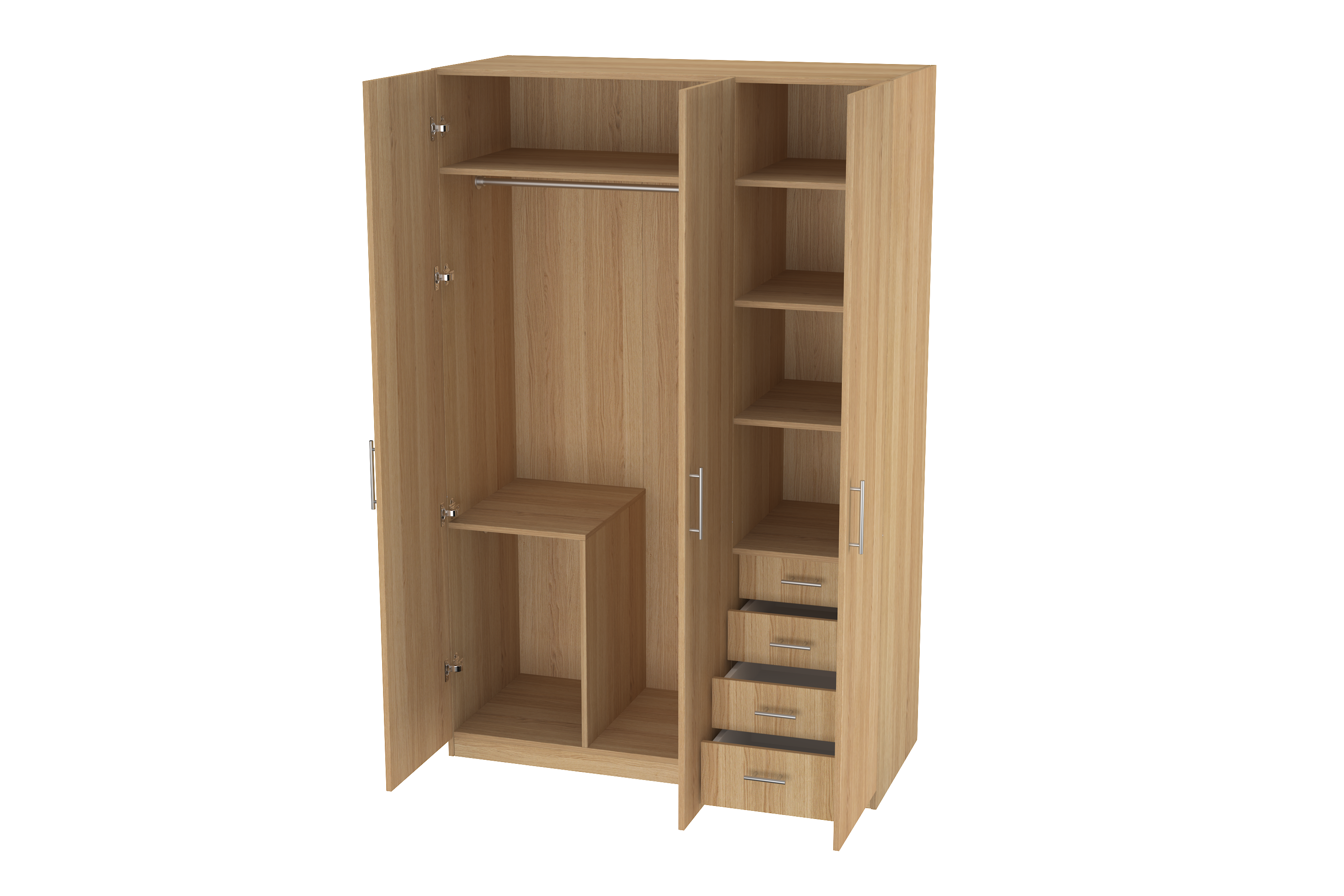 Elegant Three Door Wardrobe D5