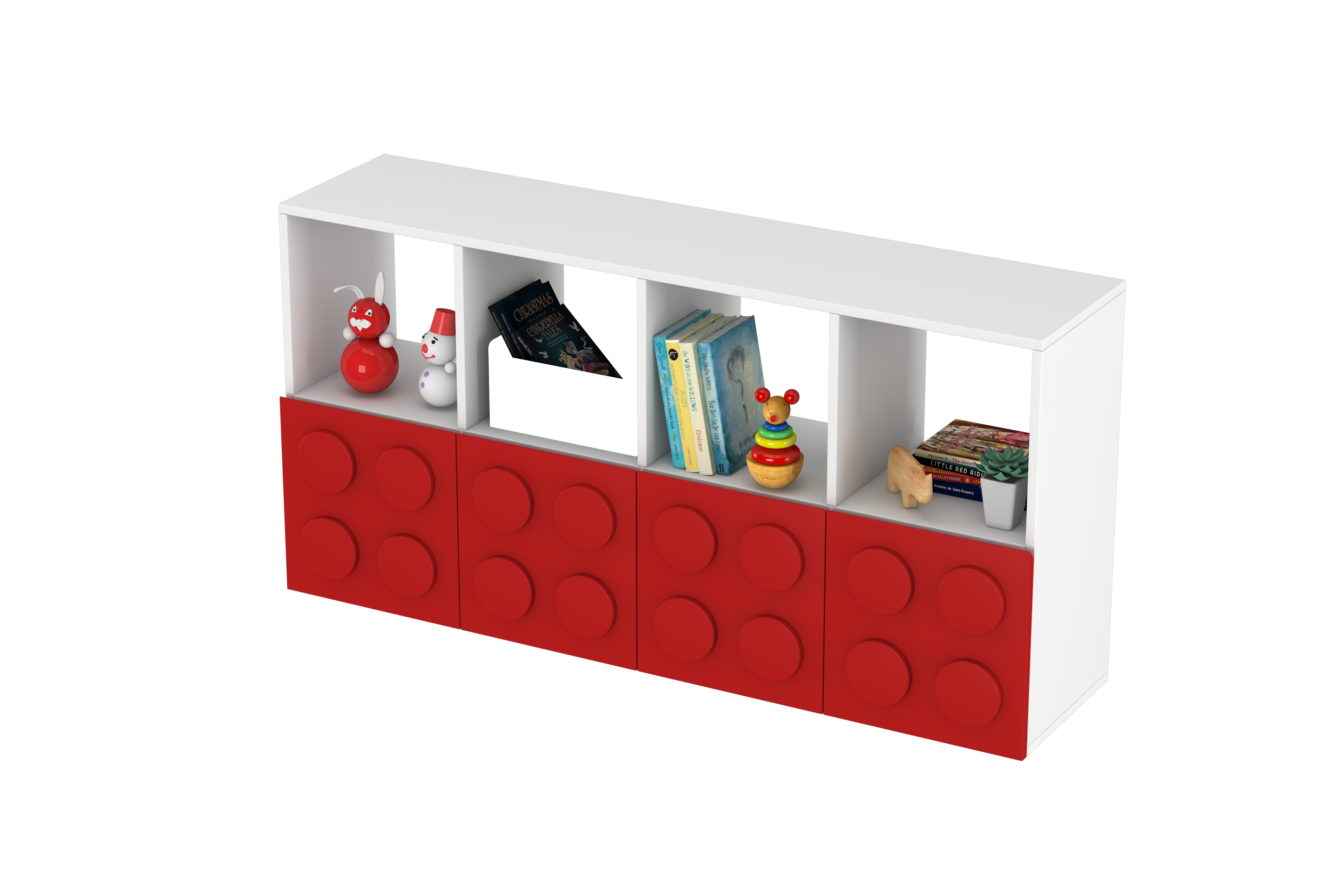 Lego Inspired Montessori Shelves 4x2