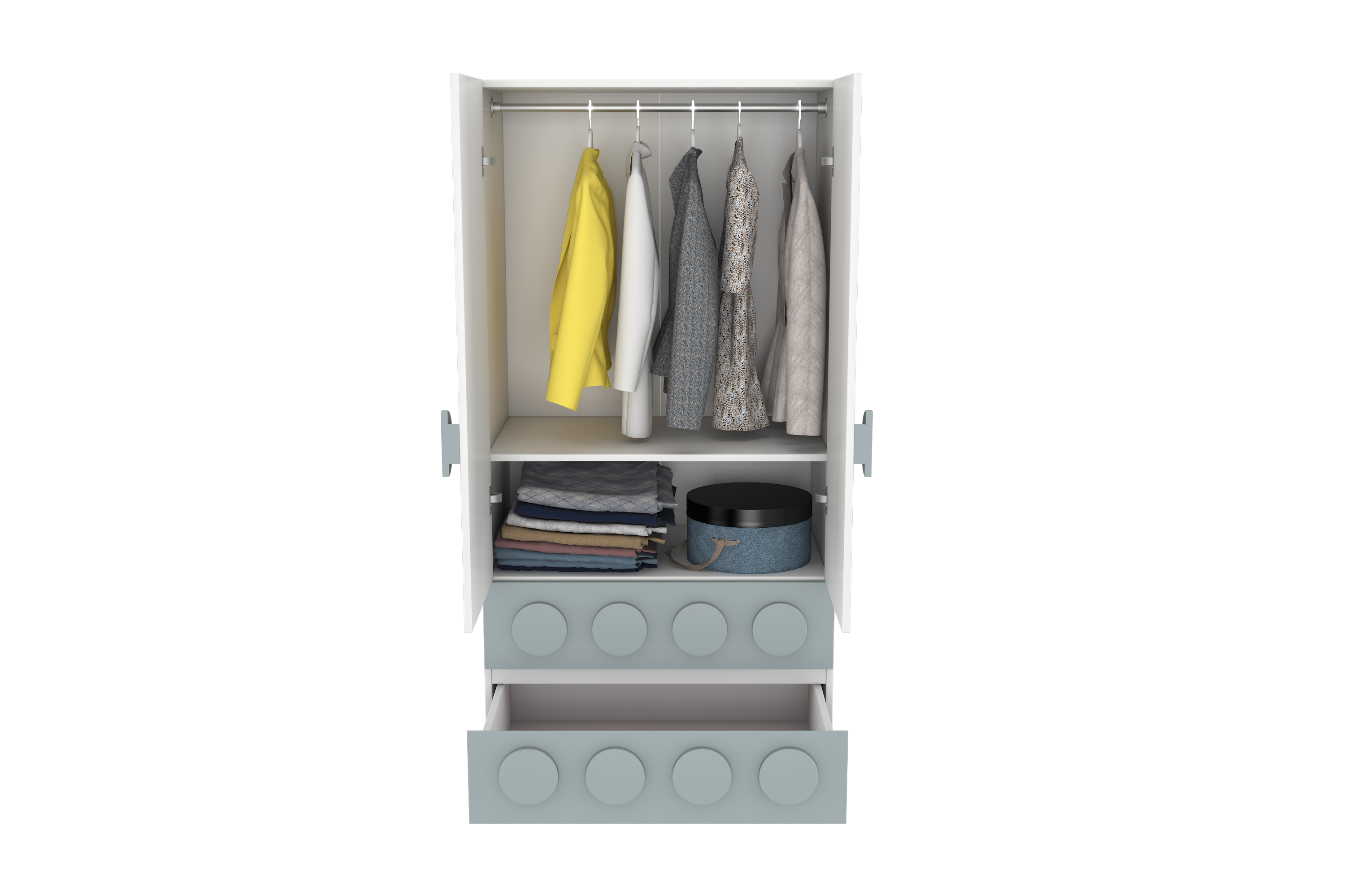 Lego Inspired Two Door Wardrobe