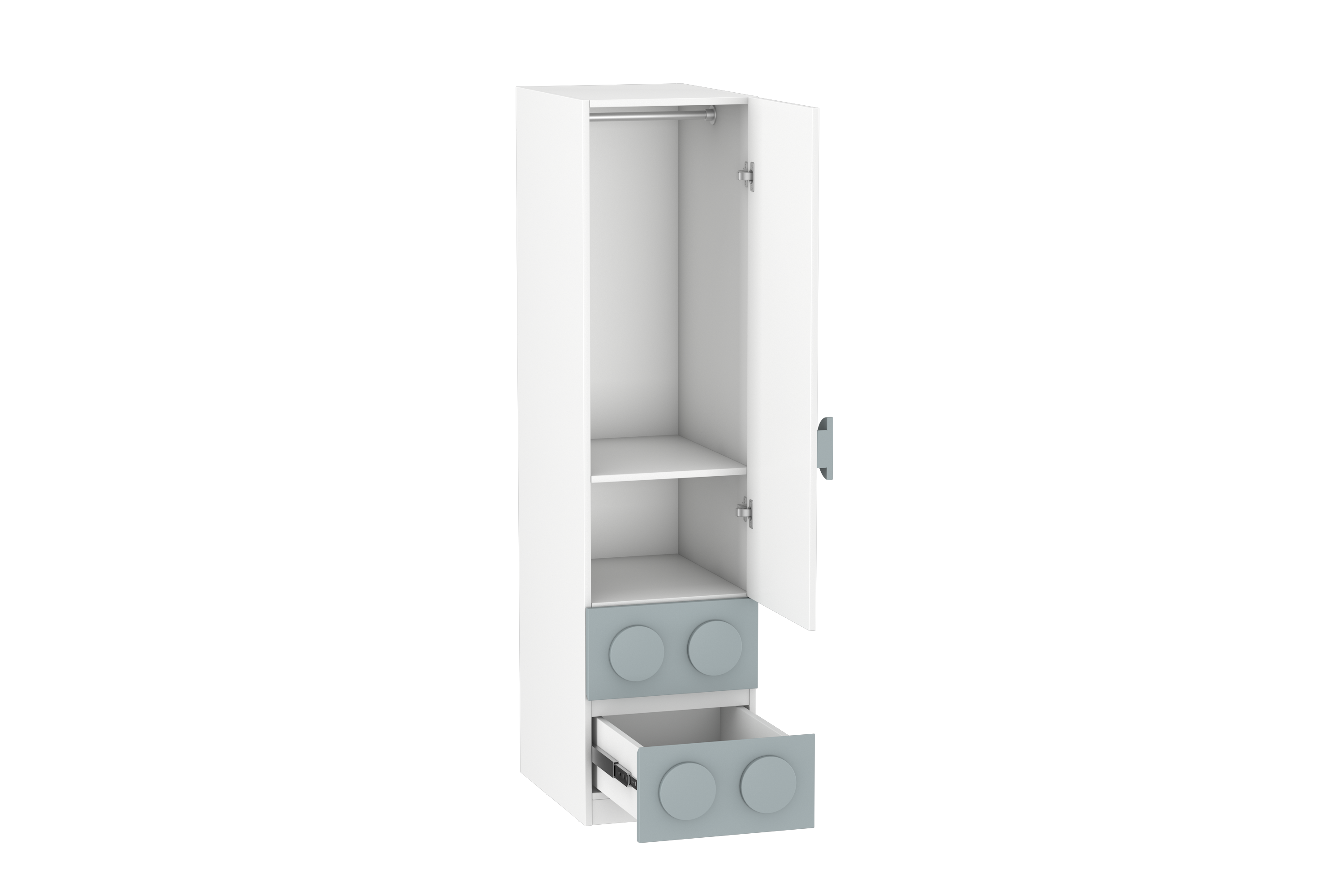 Lego Inspired Single Door Wardrobe