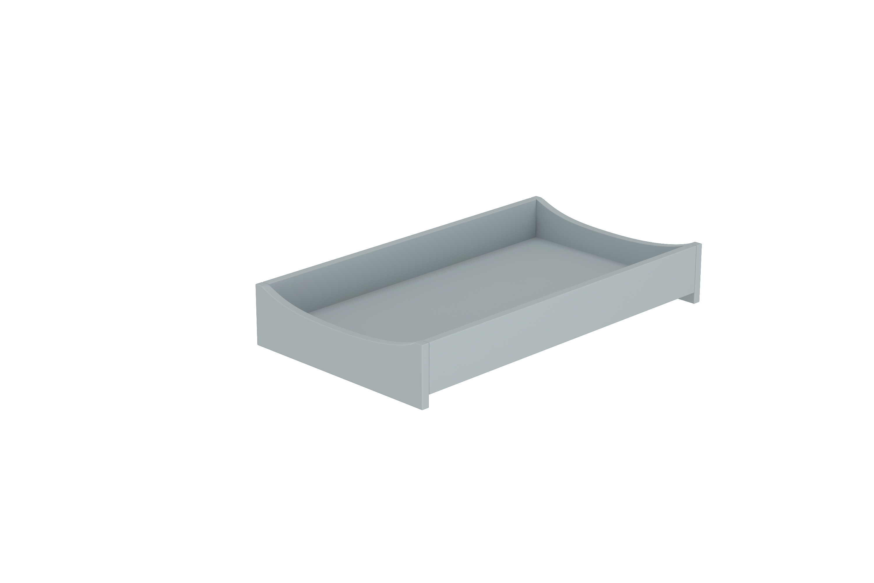 Crib Diaper Changing Tray in Steam Grey