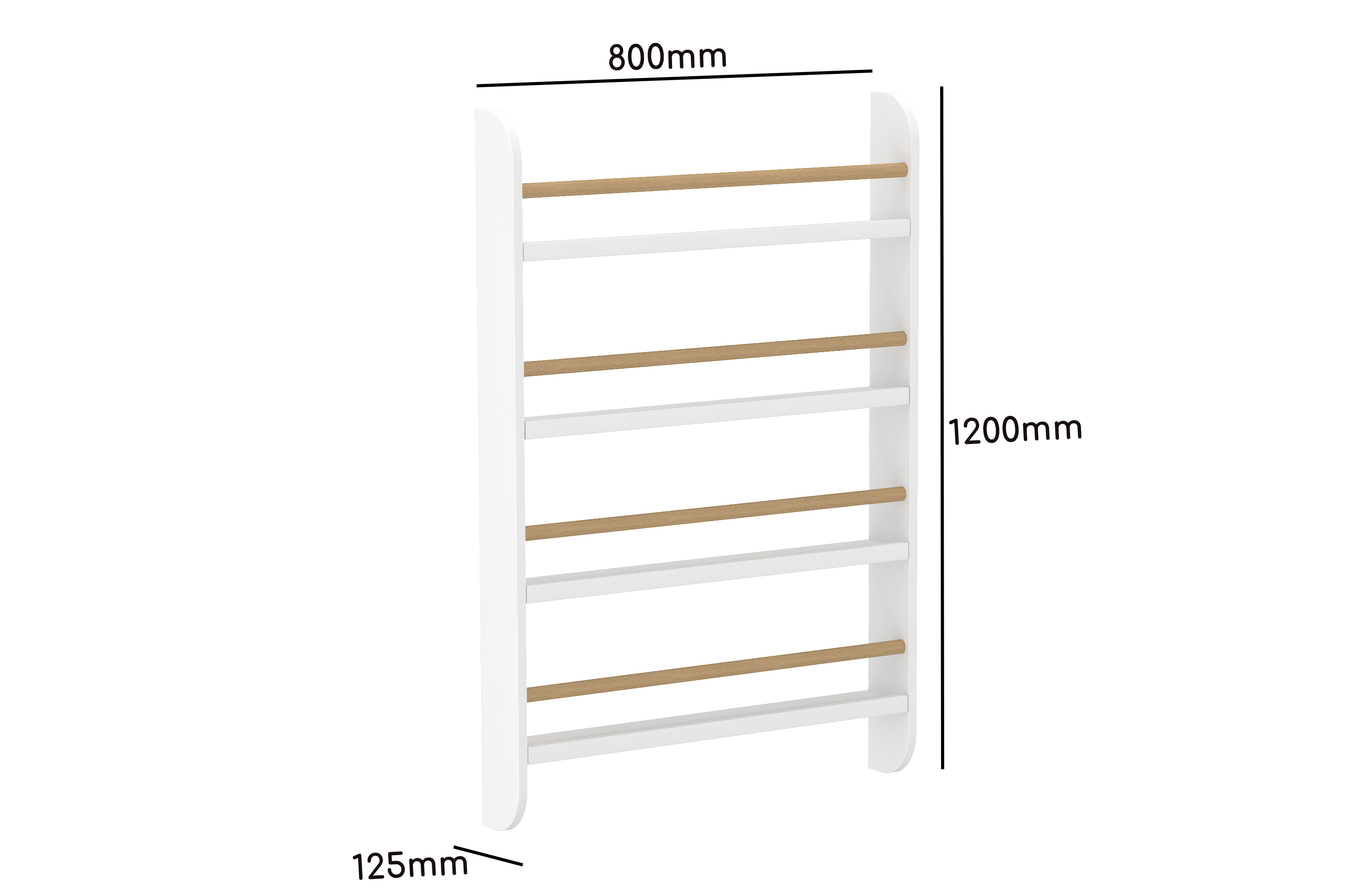 Ledge Bookshelf in White