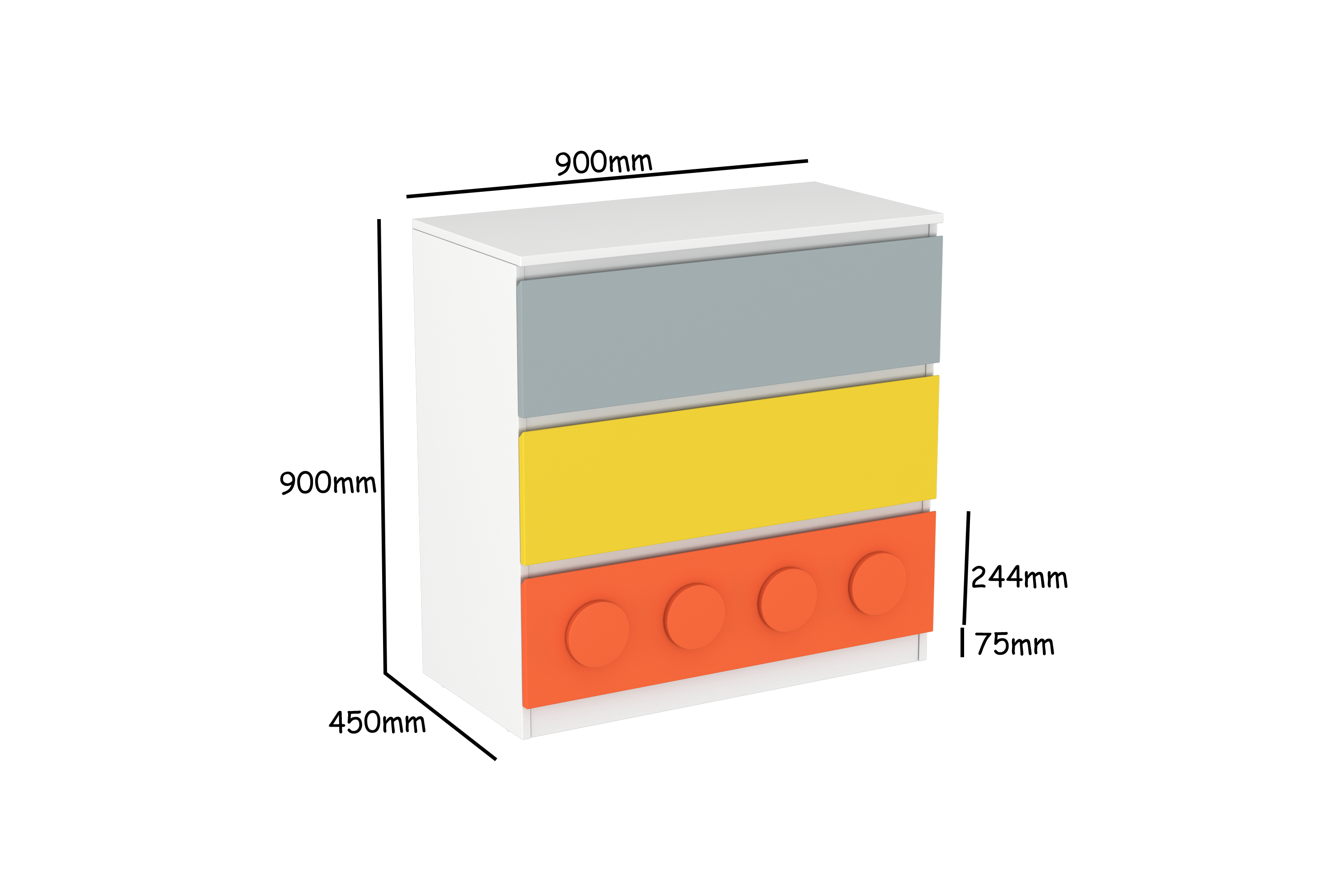 Lego Inspired Chest of Drawers D3