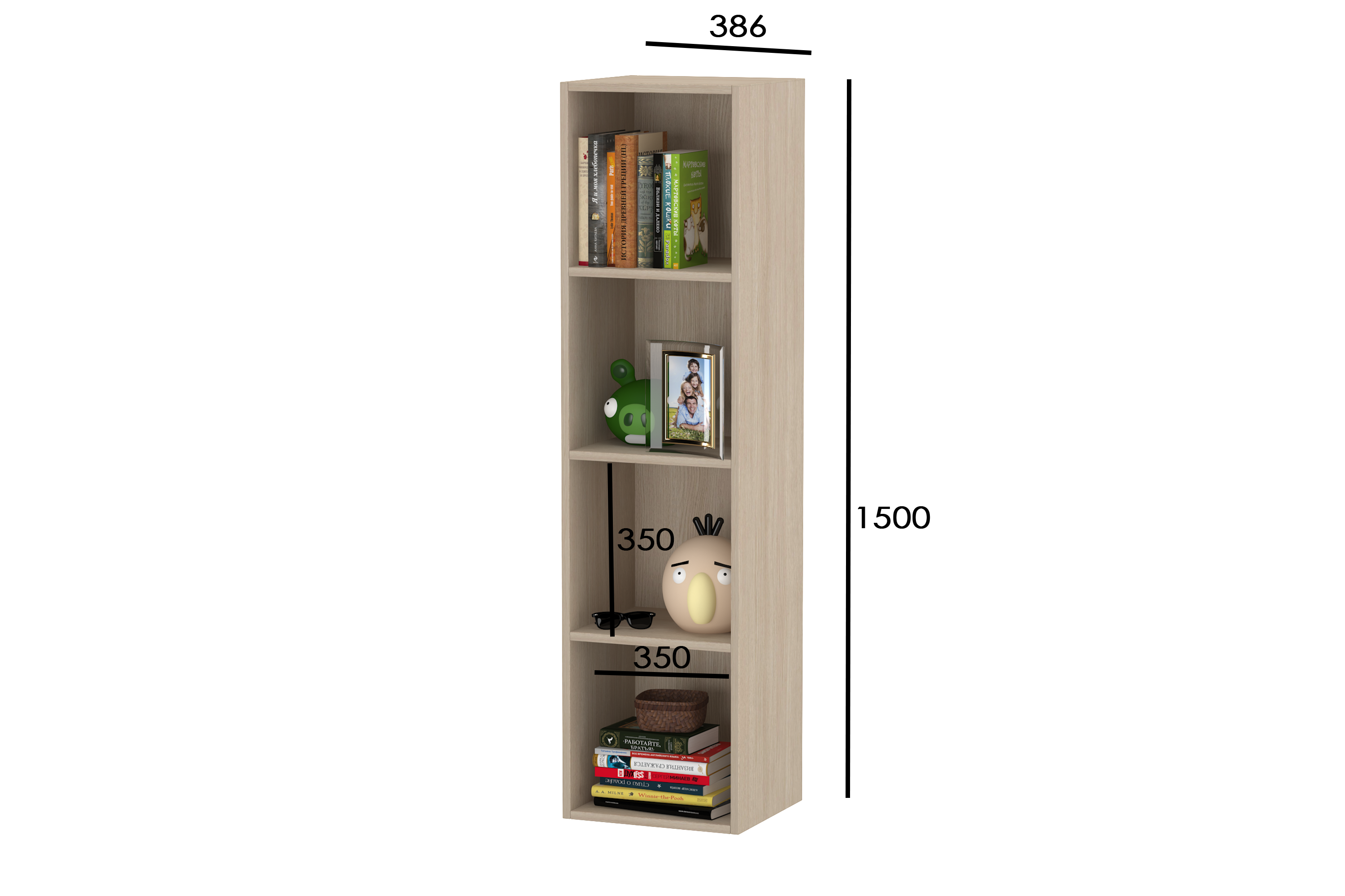 Montessori 4x1 Shelves In oak & Acacia Laminate