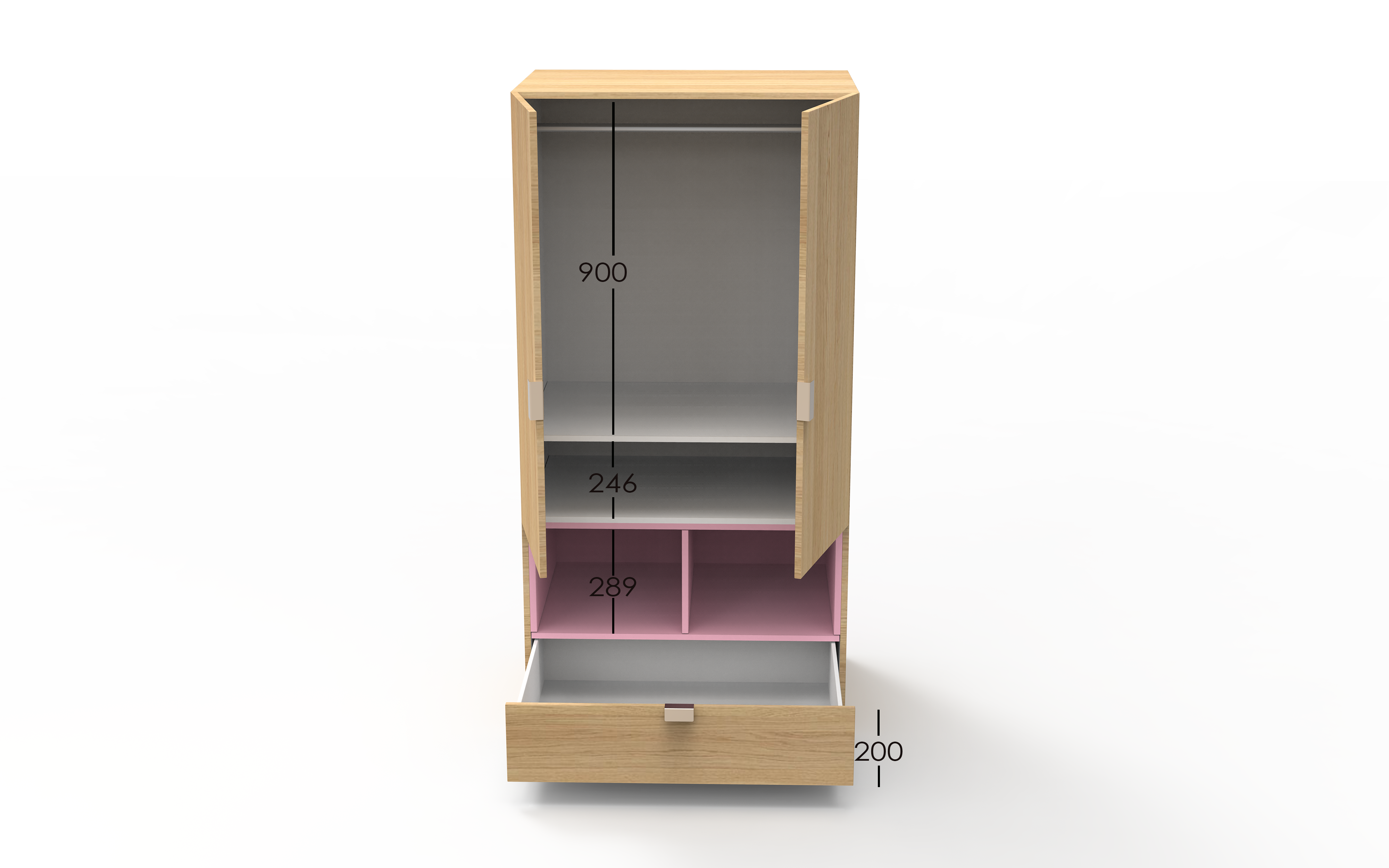 Oakmore 2 Door Wardrobes