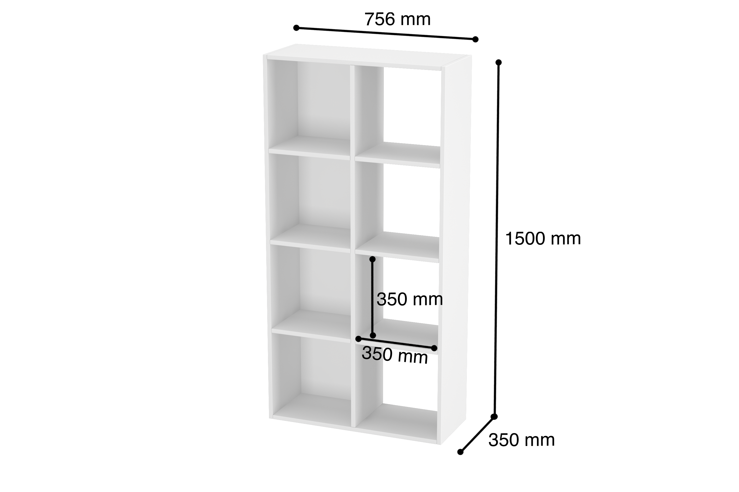 Montessori 4x2 Shelves