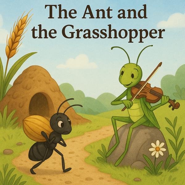 The Ant and the Grasshopper – A Bedtime Story for Kids