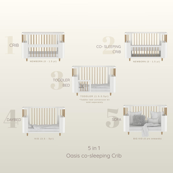 5 in 1 Oasis Co- Sleeping Crib