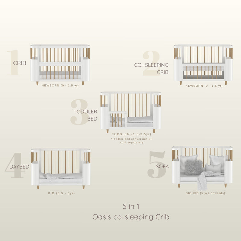 5 in 1 Oasis Co- Sleeping Crib