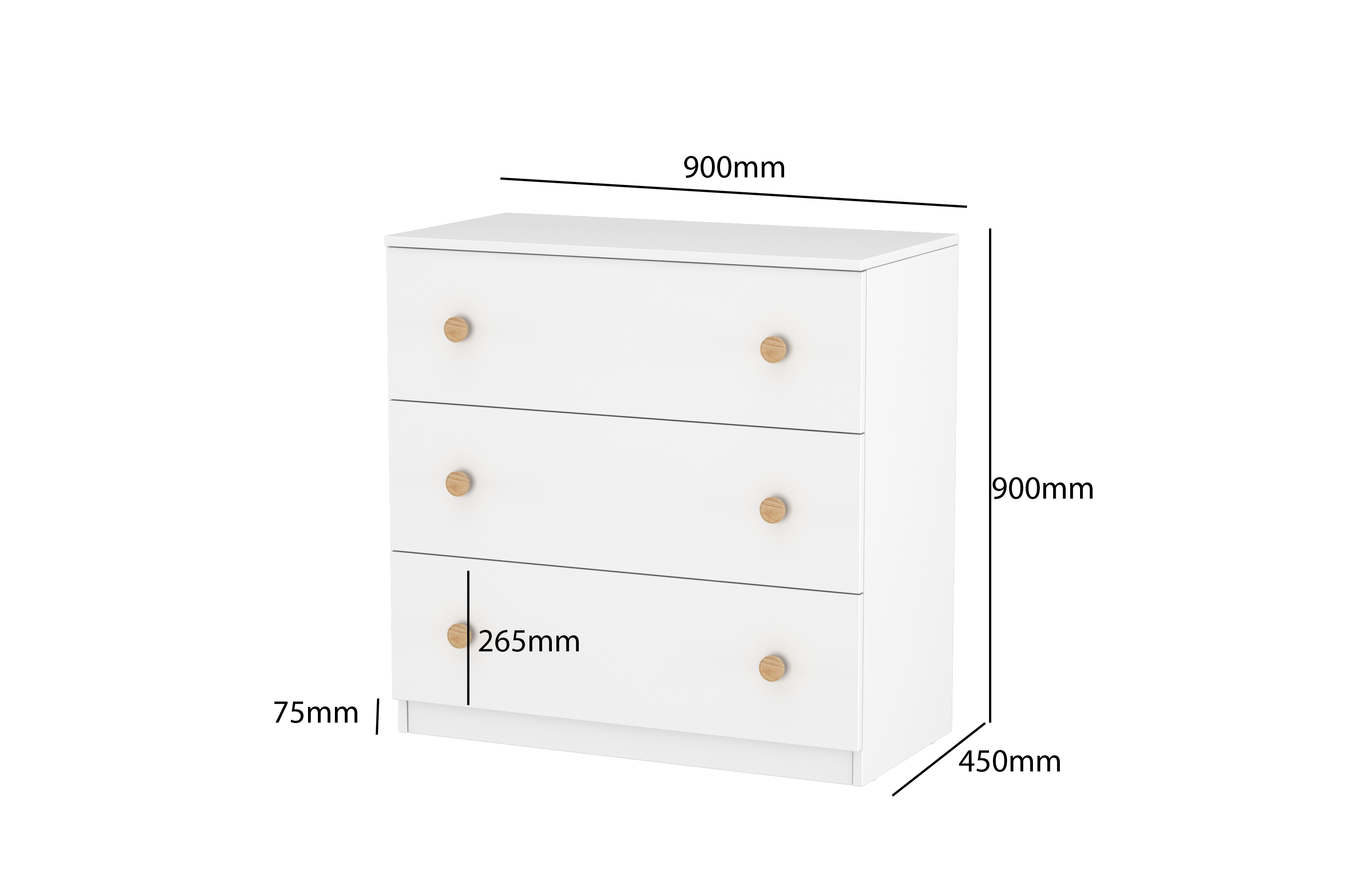 LittleBird Chest of Drawer S6 in White
