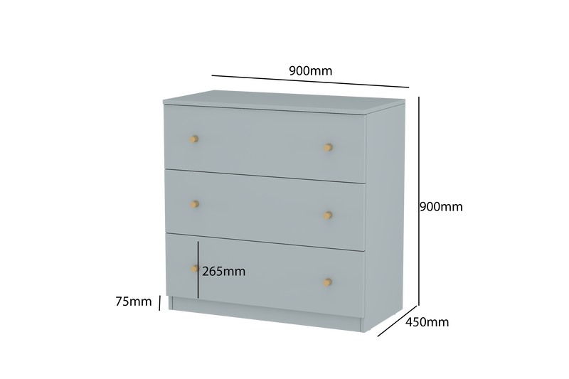 LittleBird Chest of Drawer S6 in Grey