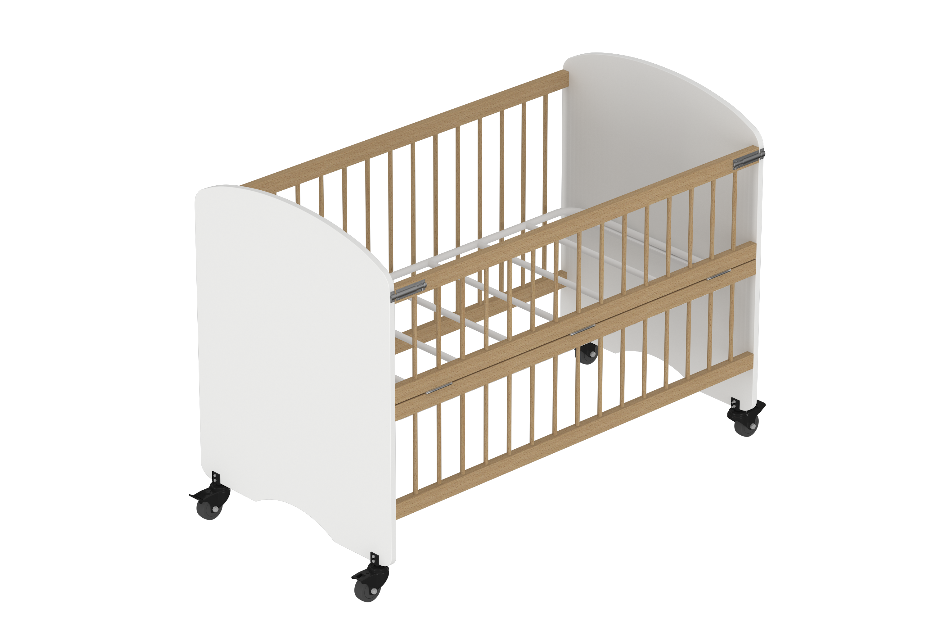 Feather Crib with Folding Sides