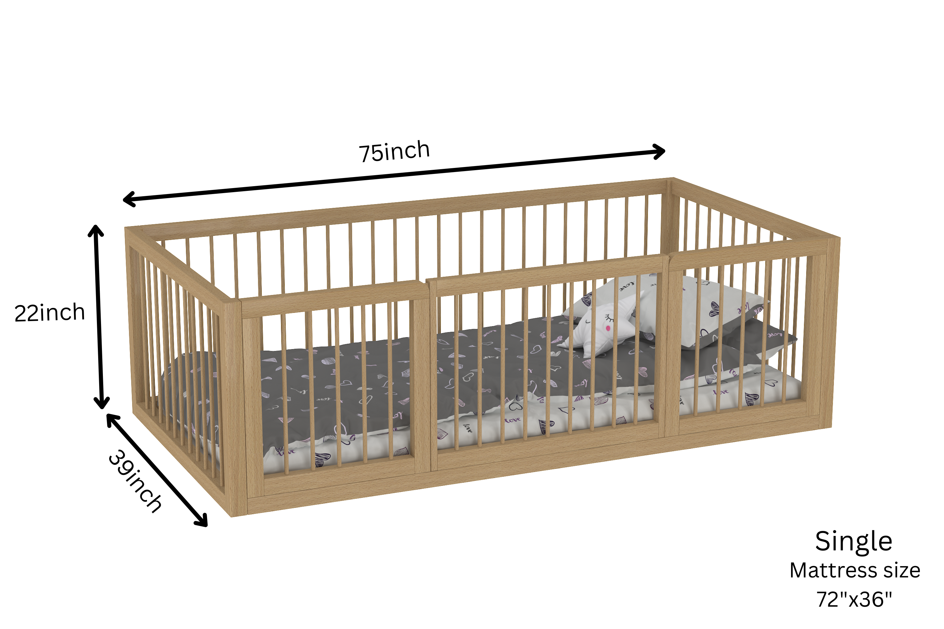 Montessori Toddler Floor Bed S1