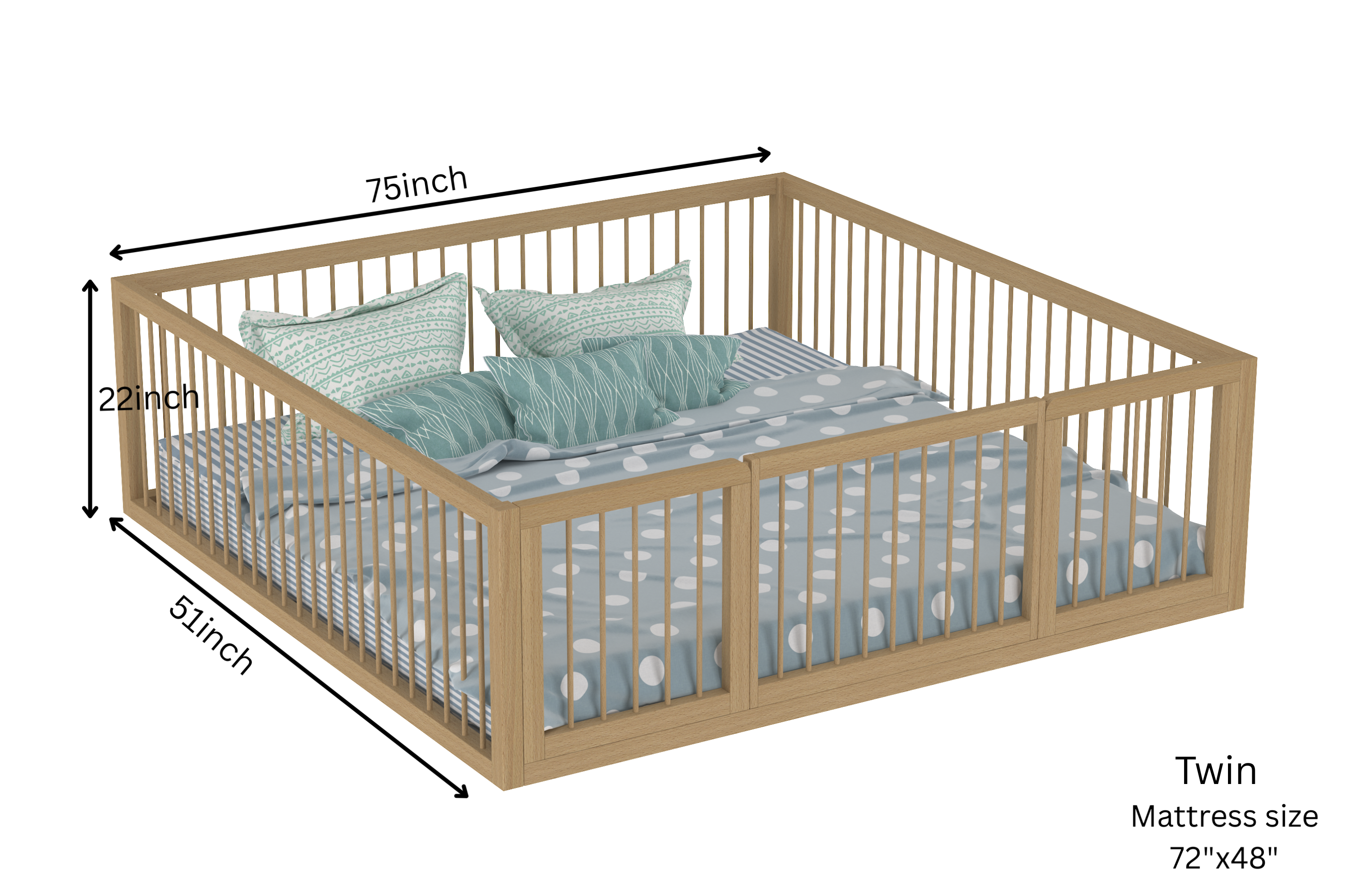 Montessori Toddler Floor Bed S1