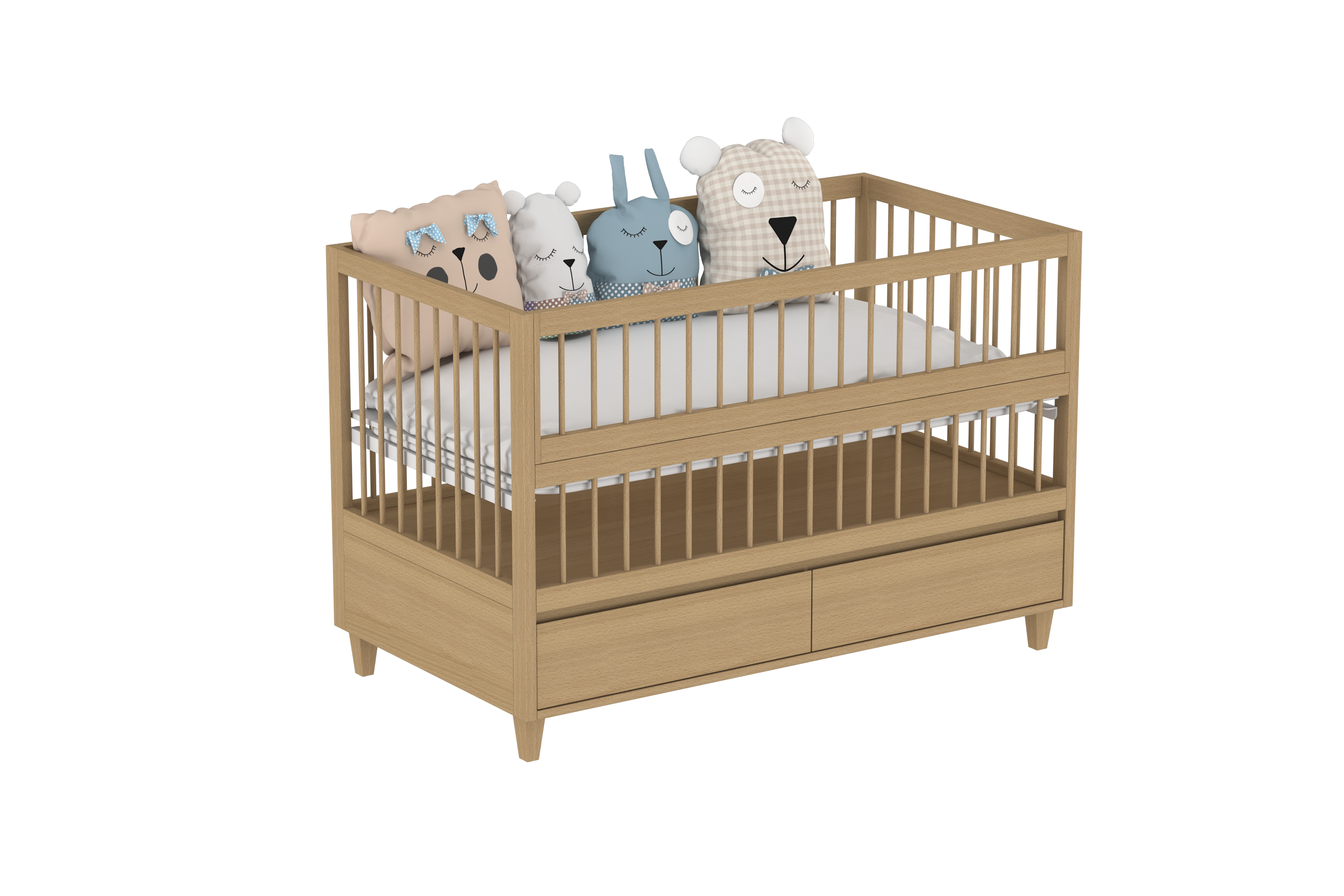 5 in 1 Amour Co-Sleeping Crib With Storage