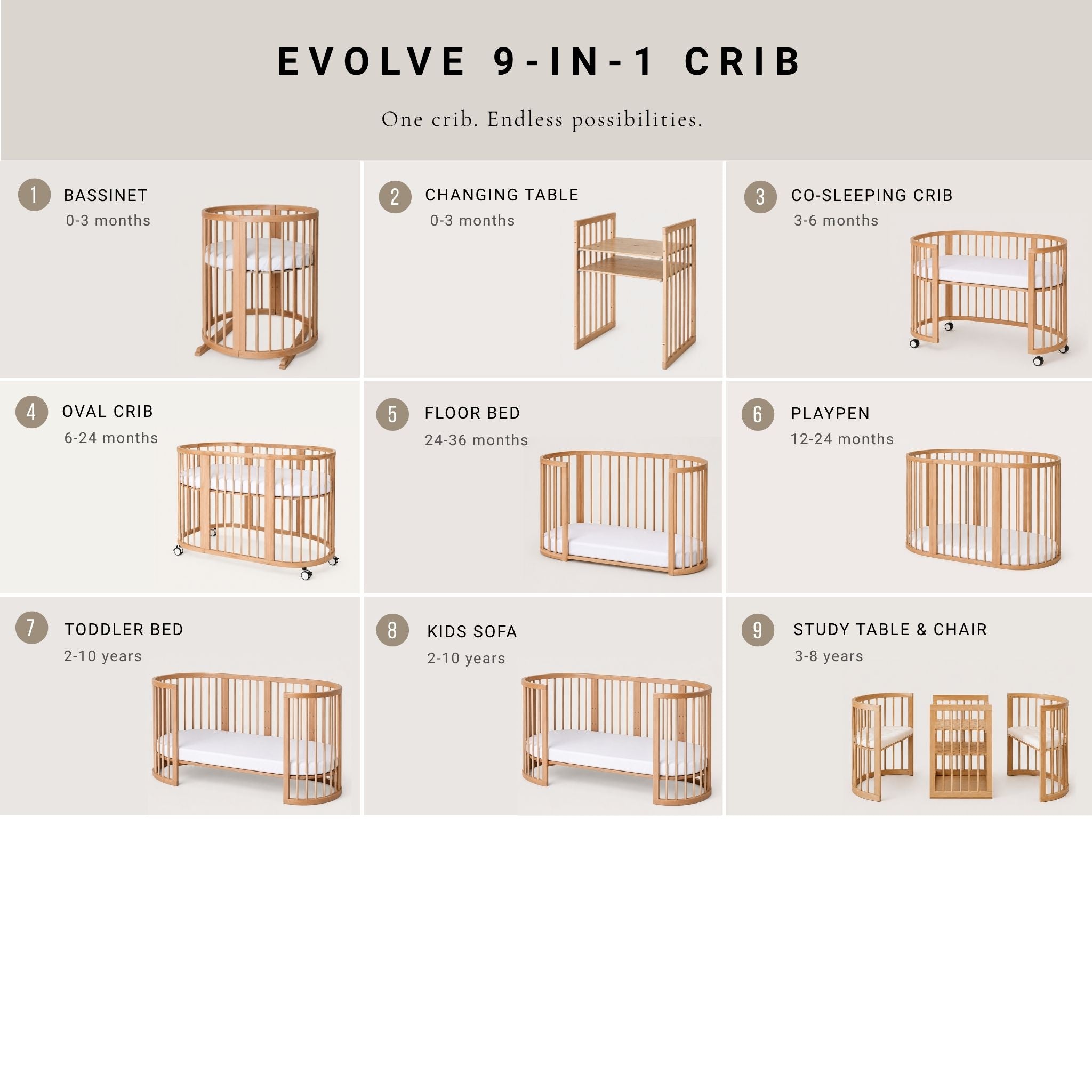 Evolve™ 9-in-1 Convertible Crib