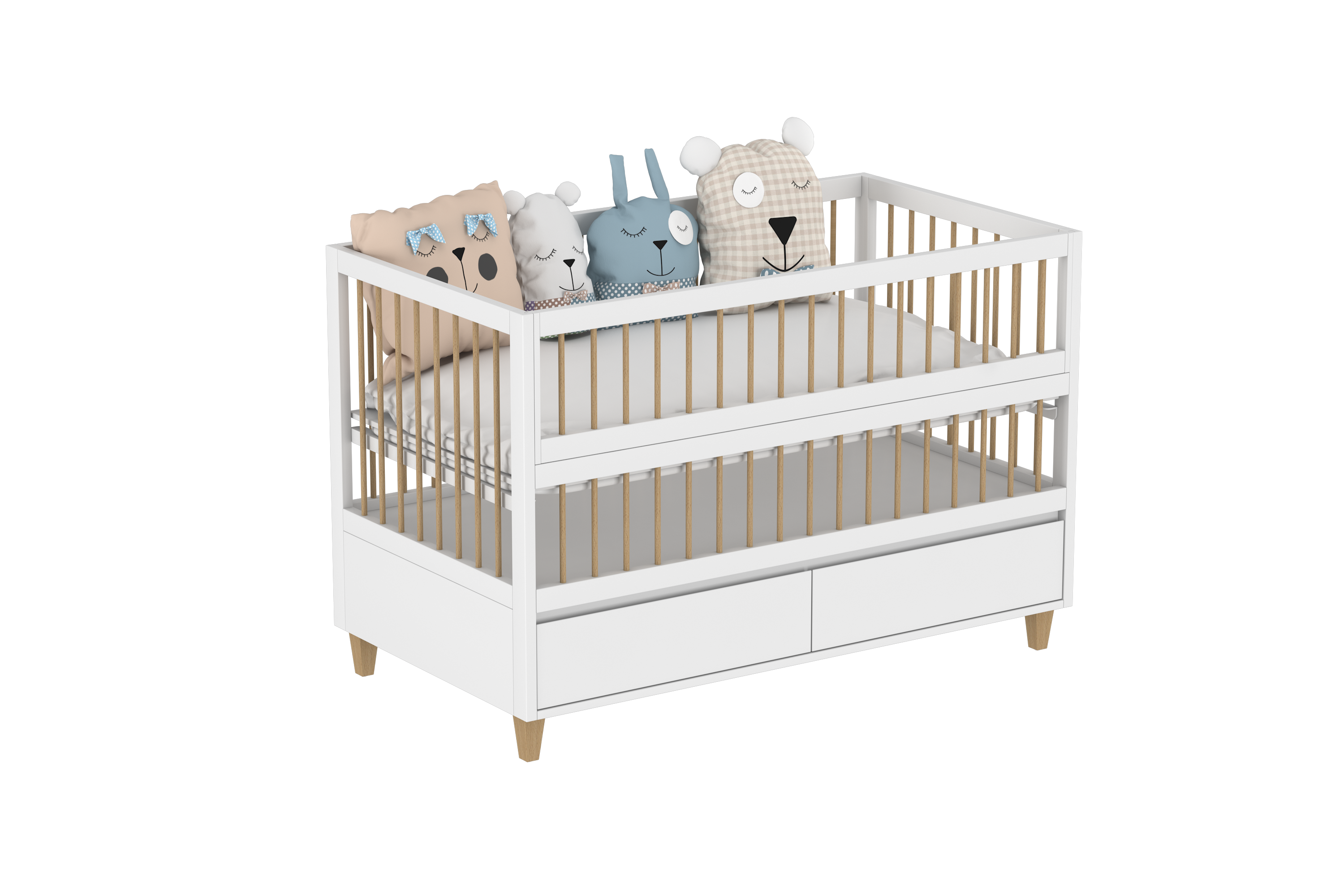 5 in 1 Amour Co-Sleeping Crib With Storage
