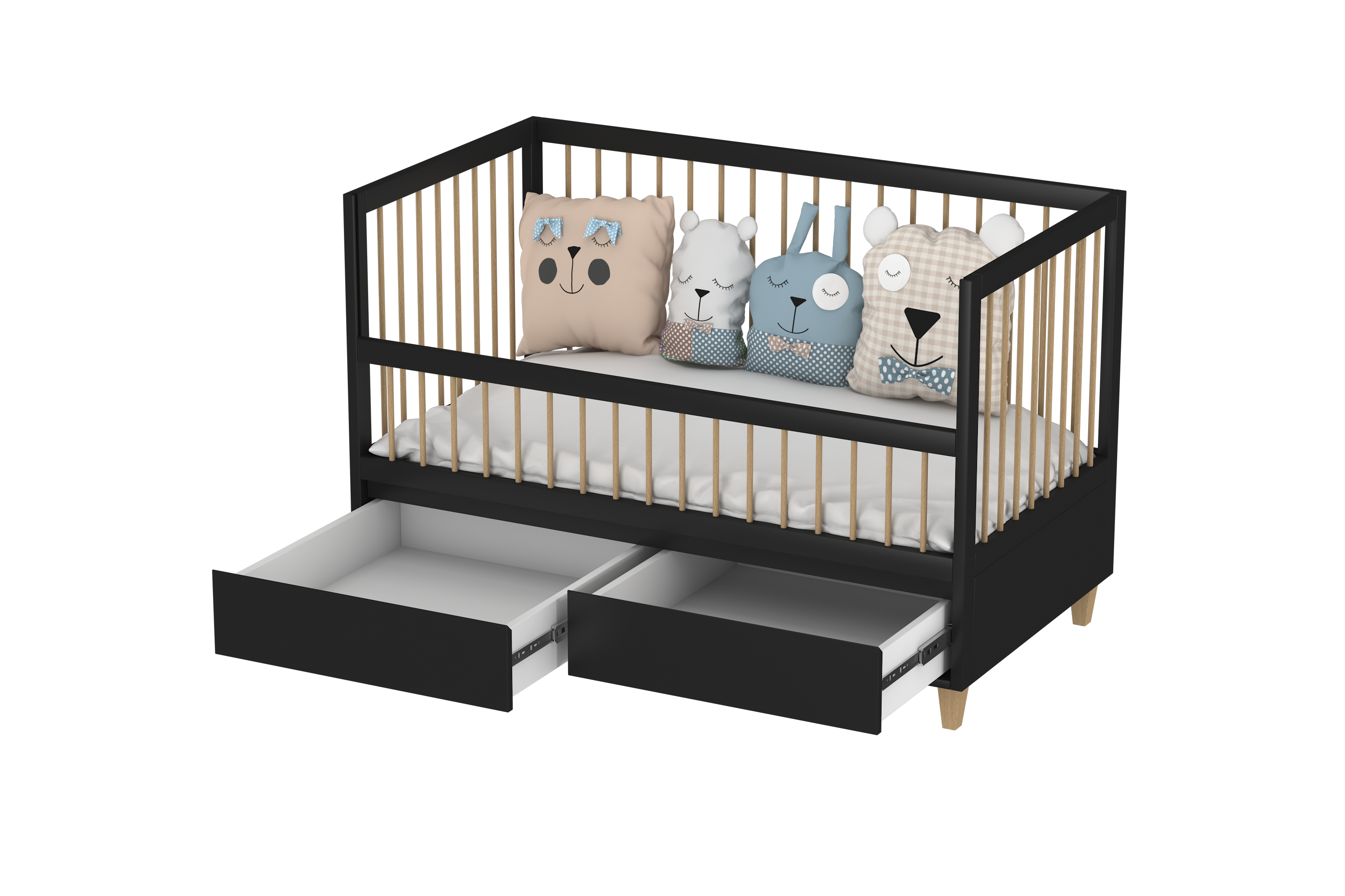 5 in 1 Amour Co-Sleeping Crib With Storage