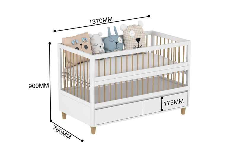 Amour Co-Sleeping Crib With Drawer – LittleBird India
