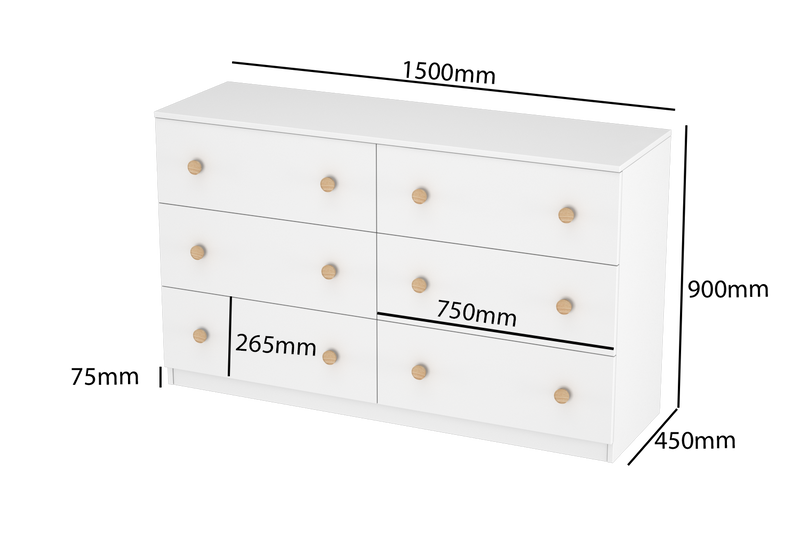 LittleBird Chest of Drawer S1 in White