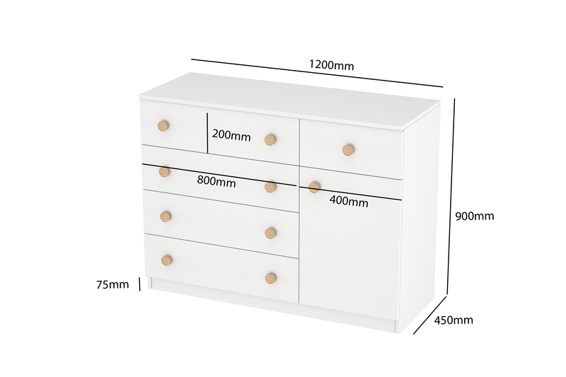 LittleBird Chest of Drawer S5 in White