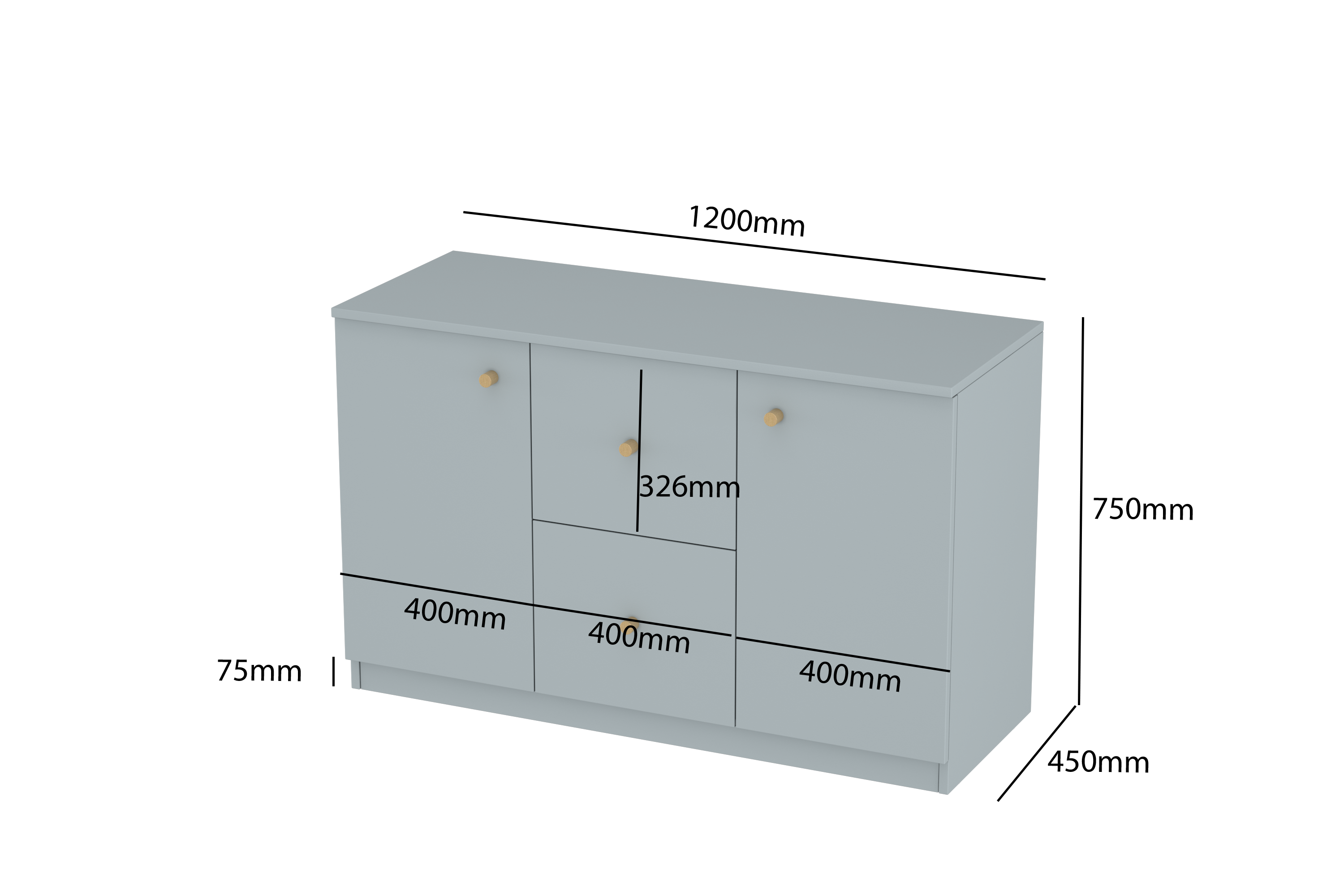 LittleBird Chest of Drawer S7 in Grey